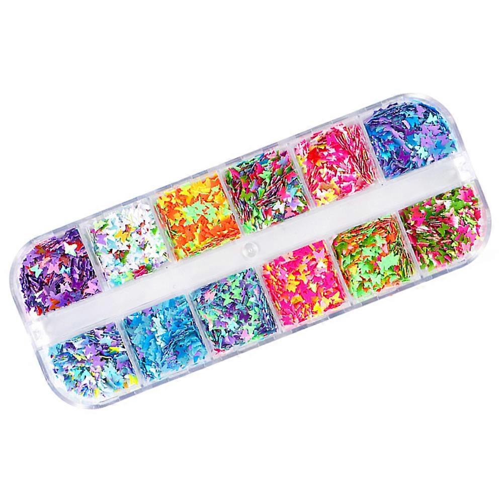 Colors Nail Art Sequins Thin Sparkly Paillettes Manicure Decor for Gel Polish UV Builder Multi Purpose Glitter for Nails Body Art Crafts