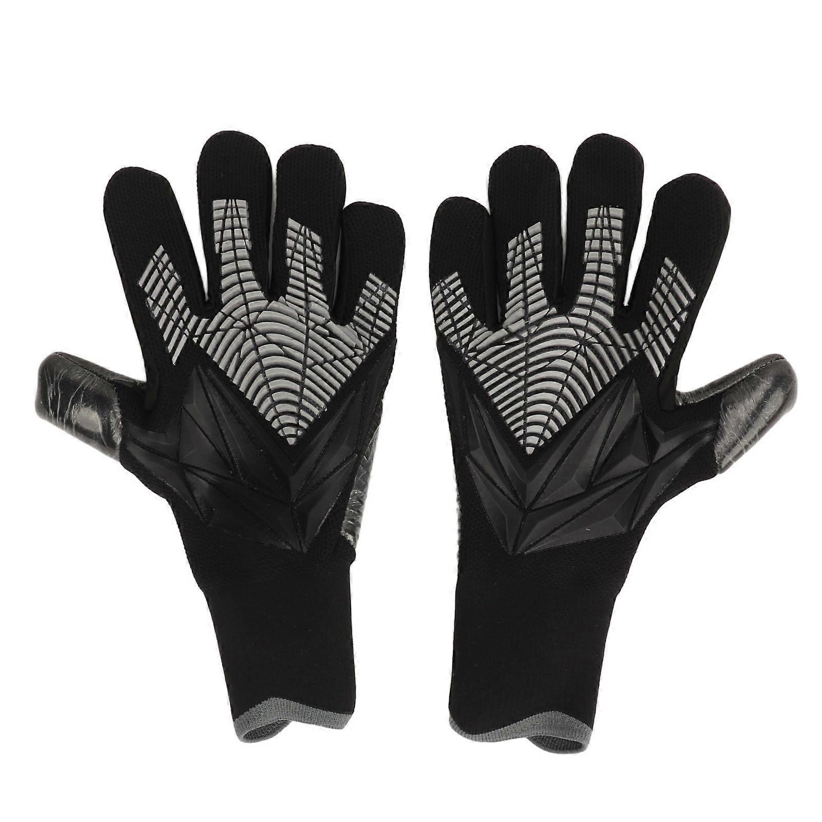Football Goalkeeper Gloves Size 9, Non-Slip Latex Material, Breathable Design, Extra Finger Protection, 18mm Inner Diameter