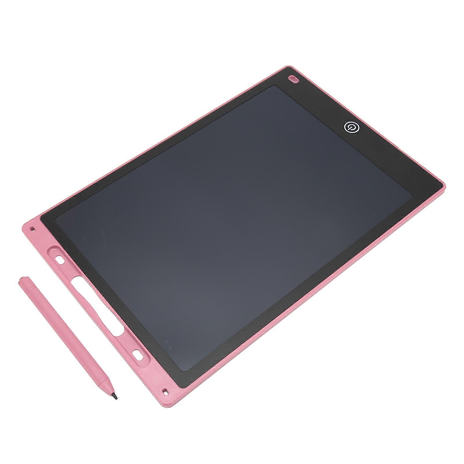 Erasable LCD Writing Tablet for Kids, 12 Inch Color Screen, Pressure Sensitive, Drawing Board with Pen Holder, Pink