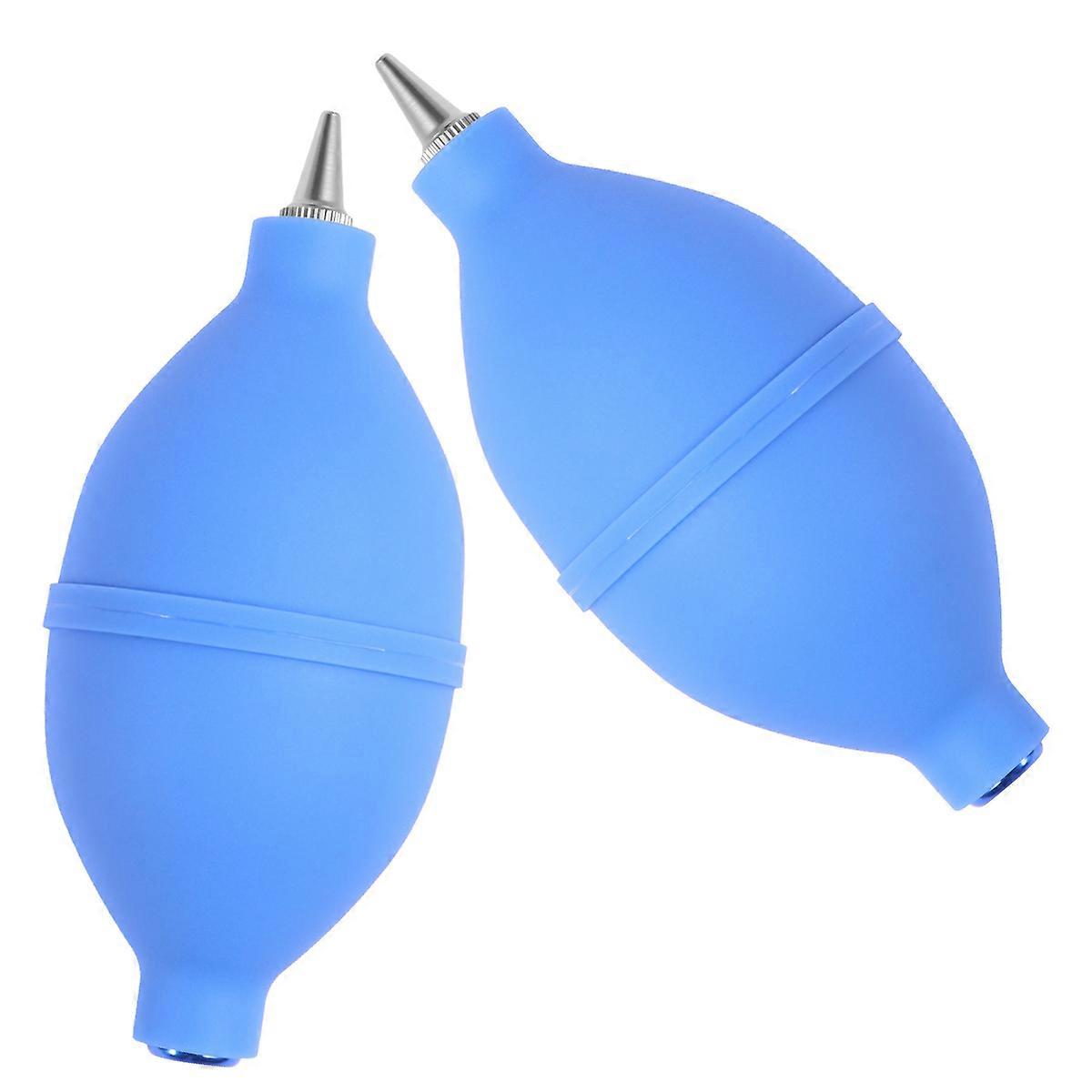 2pcs Blue Silicone Cleaning Bulb Squeeze Pump for Dust Removal on Computers, Cameras, and Succulents – Durable and Practical Blower for Cleanliness