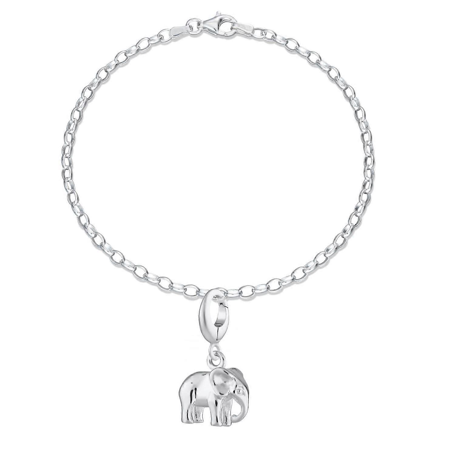 Silver Elephant Charm Bracelet CBRSEL-1