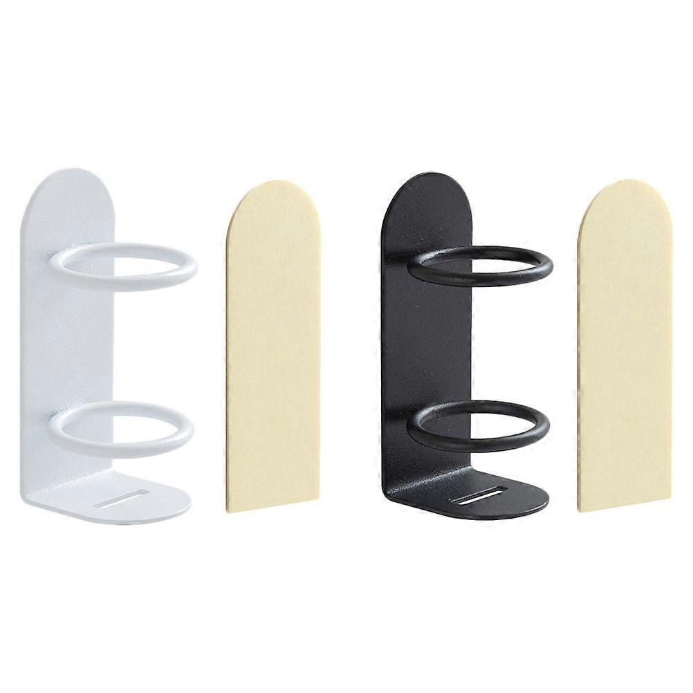 Multifunctional Toothbrush Holder Storage Rack Minimalist Style White Color Space-Saving 2Pcs