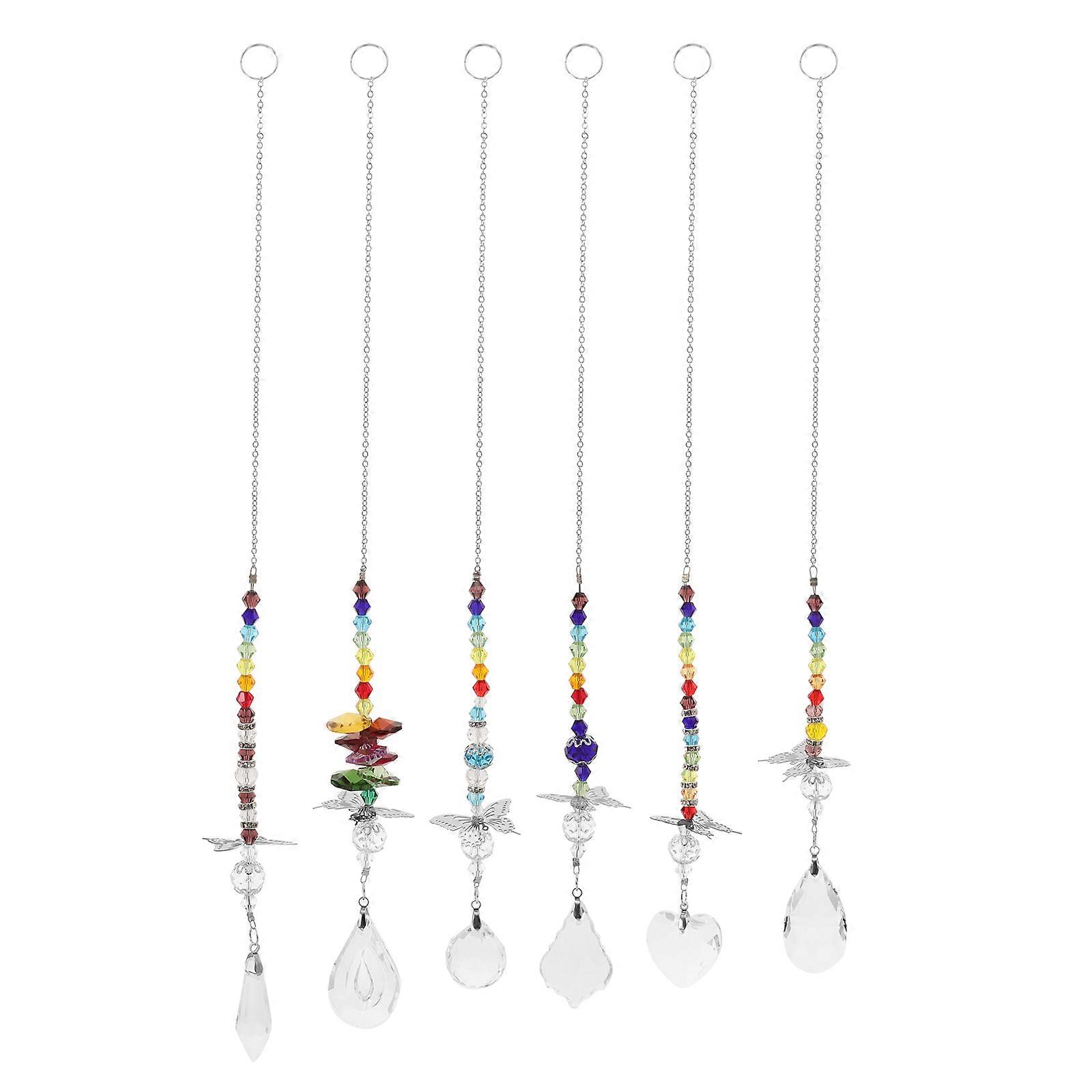 Here's a refined and engaging product description based on your input:
**6PCS Metal Butterfly Suncatcher Hanging Crystals for Windows & Outdoor