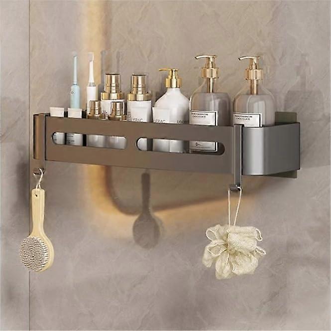 Shower Shelf No Drilling 32 x 12.5 x 4 cm Bathroom Organizer for Shampoo and Soap, Wall-Mounted Storage Solution