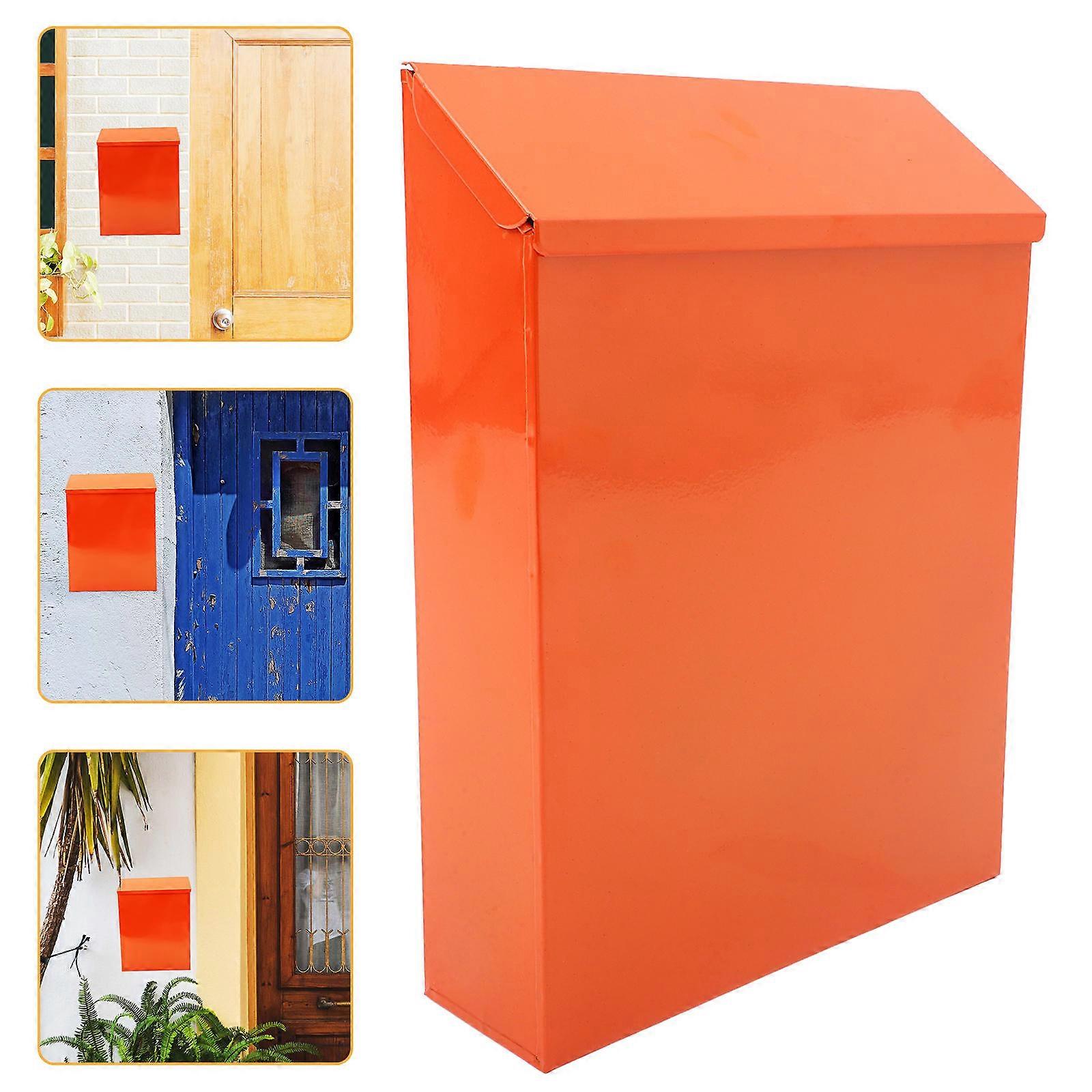 Wall Mounted Post Box Mailbox Letter Box Suggestion Box Rustic Style Security with Lock 1Pcs