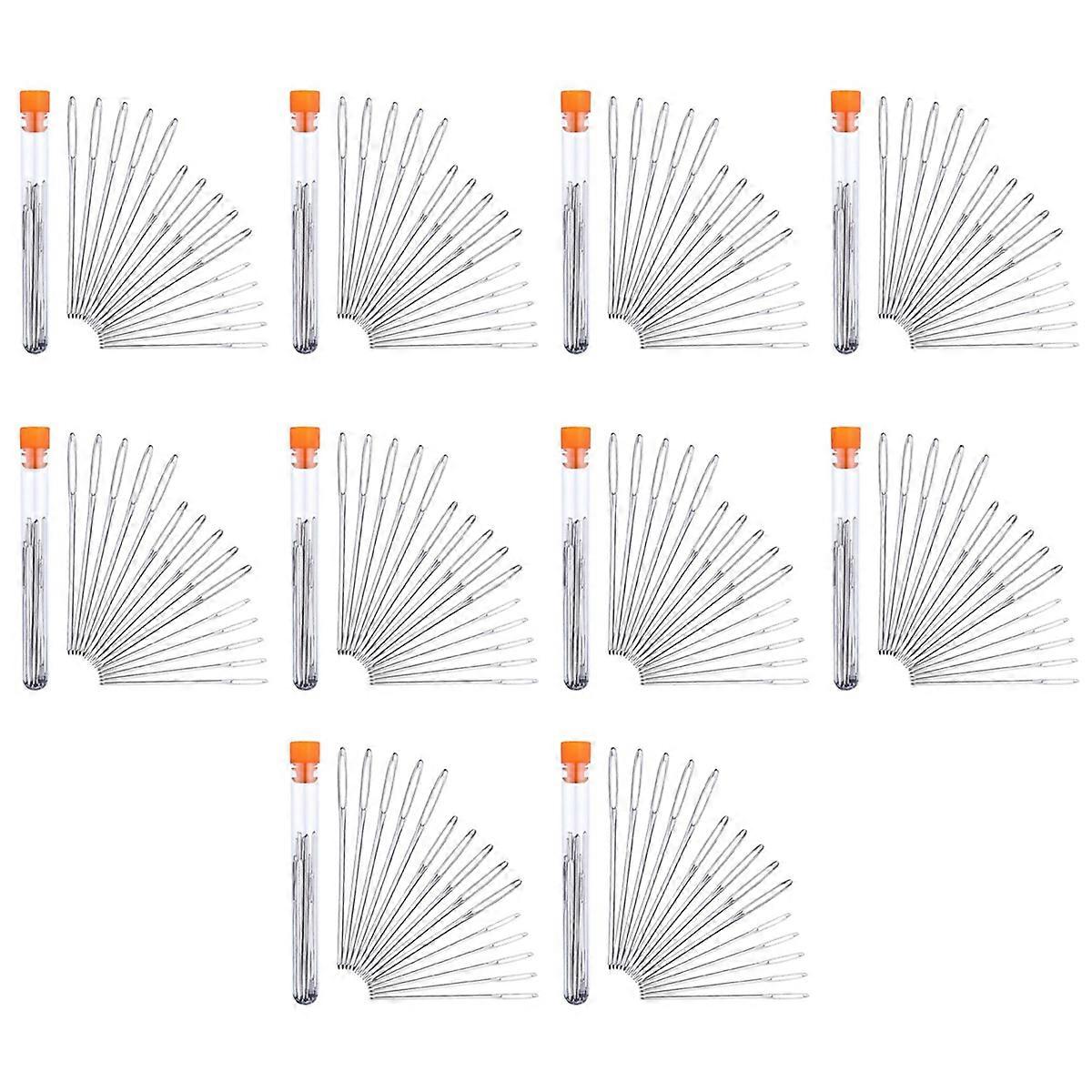 15 Pieces Blunt Needles stainless steel Large-Eye Needles , 3 Sizes