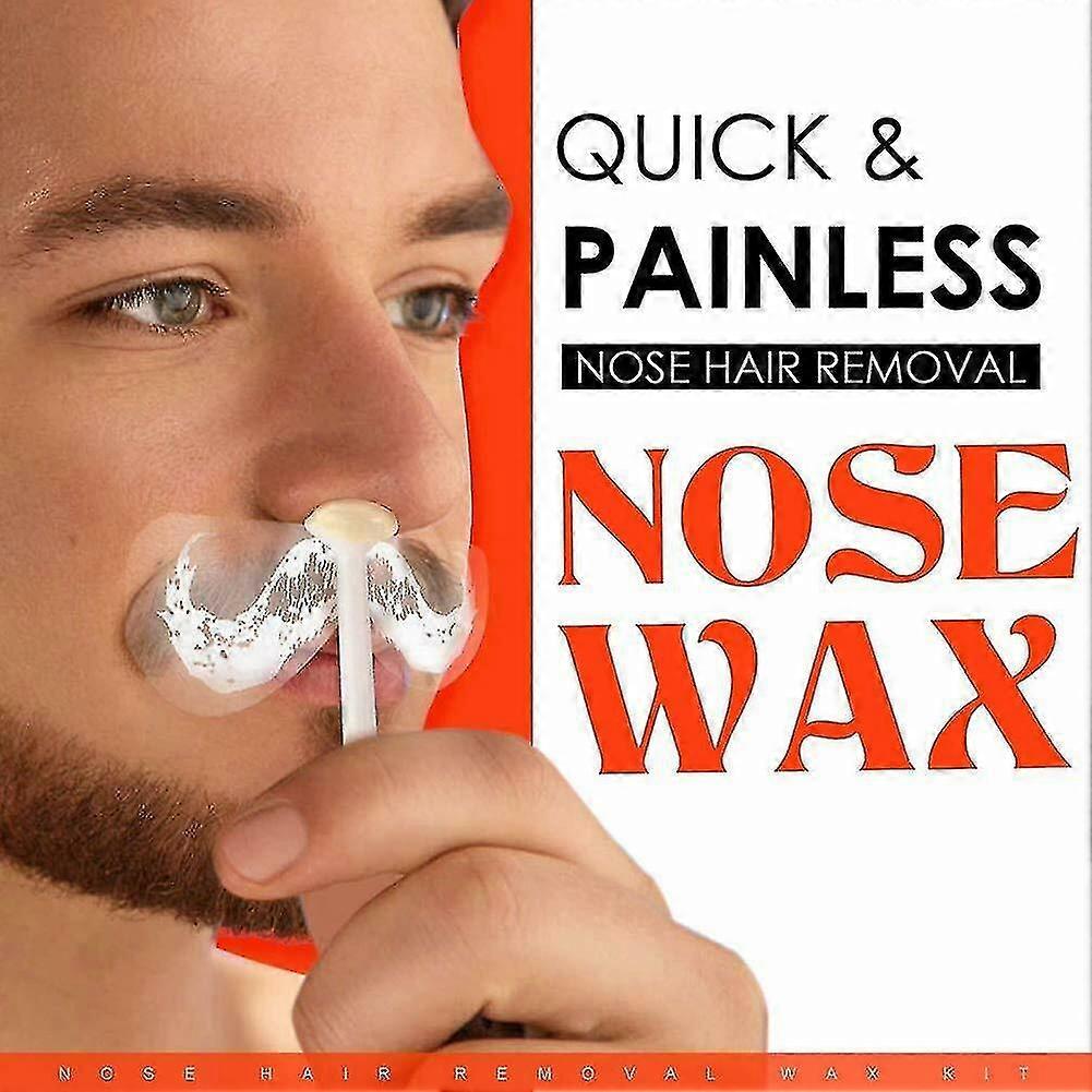 Nose and Ear Hair Removal Wax Kit Sticks for Easy Men's Nasal Waxing Strips
