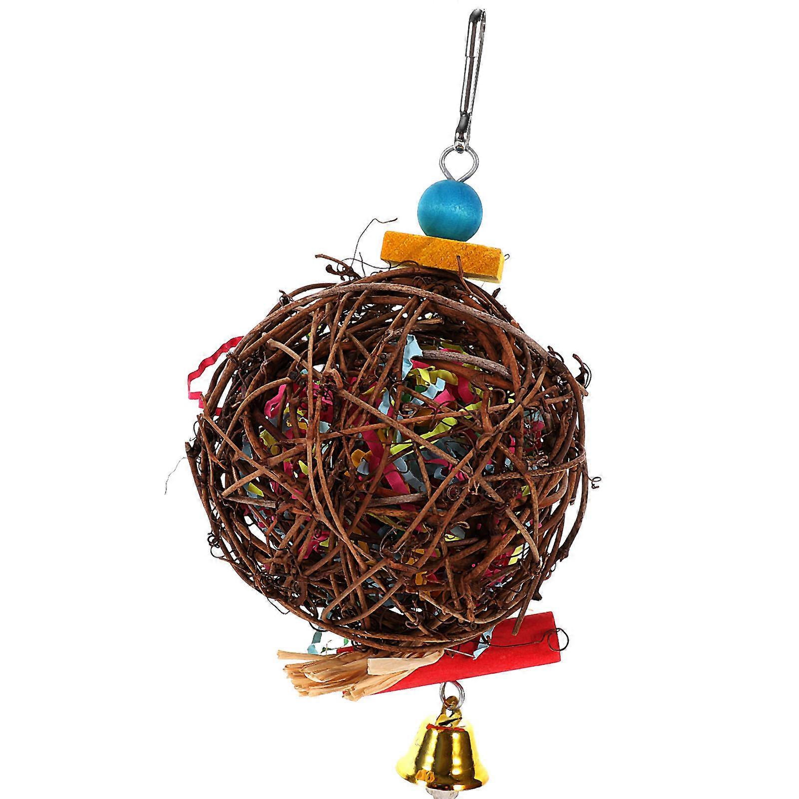 Bird Toys Balls Bird Parrot Swing Chewing Ball Toy For Parrot Parakeet Small and Medium-Sized Birds Colorful 1 Piece