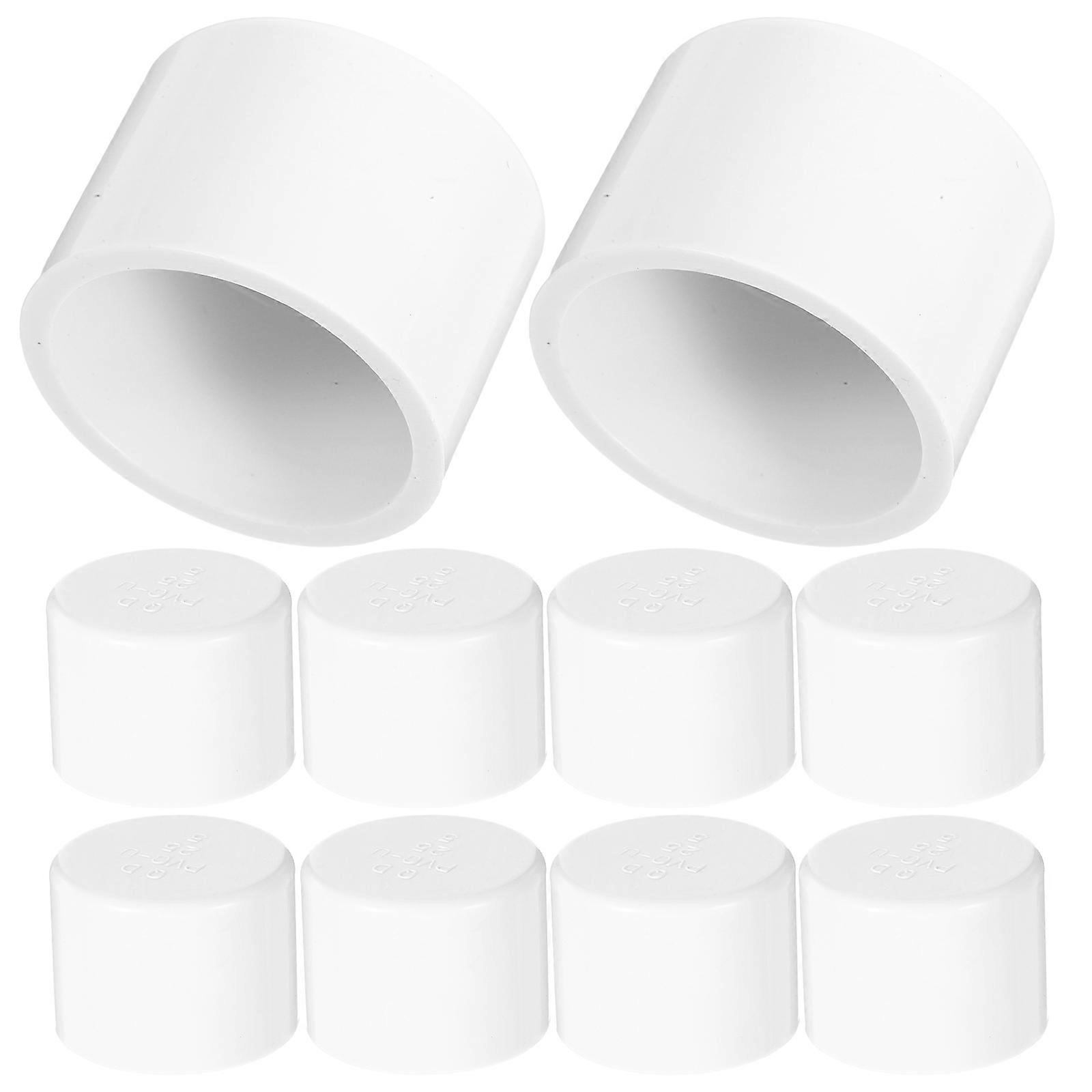 Weather Resistant Pvc Pipe End Cap For Diy Shelf Storage Frame 10Pcs