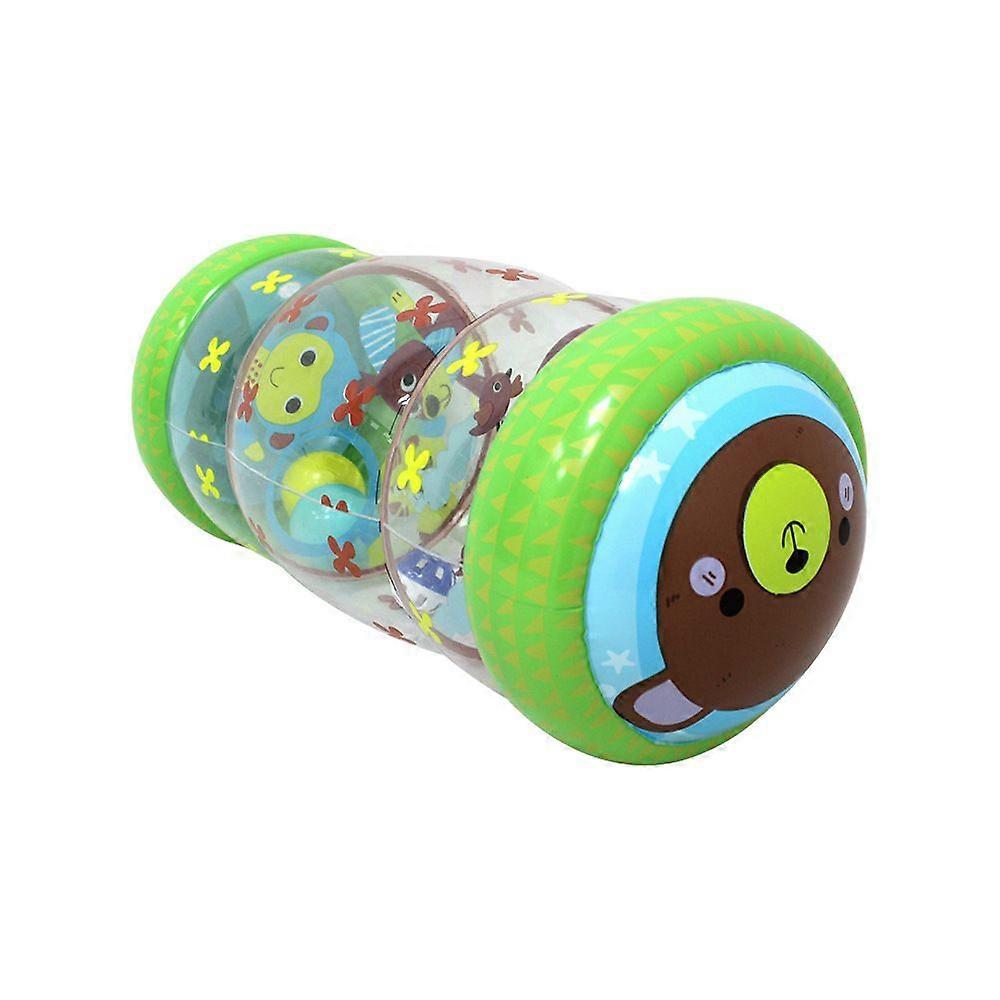 Crawling Toy: Inflatable Baby Crawling Roller With Rattle Ball - Developmental Infant Learning Toy For Sensory And Motor Skills