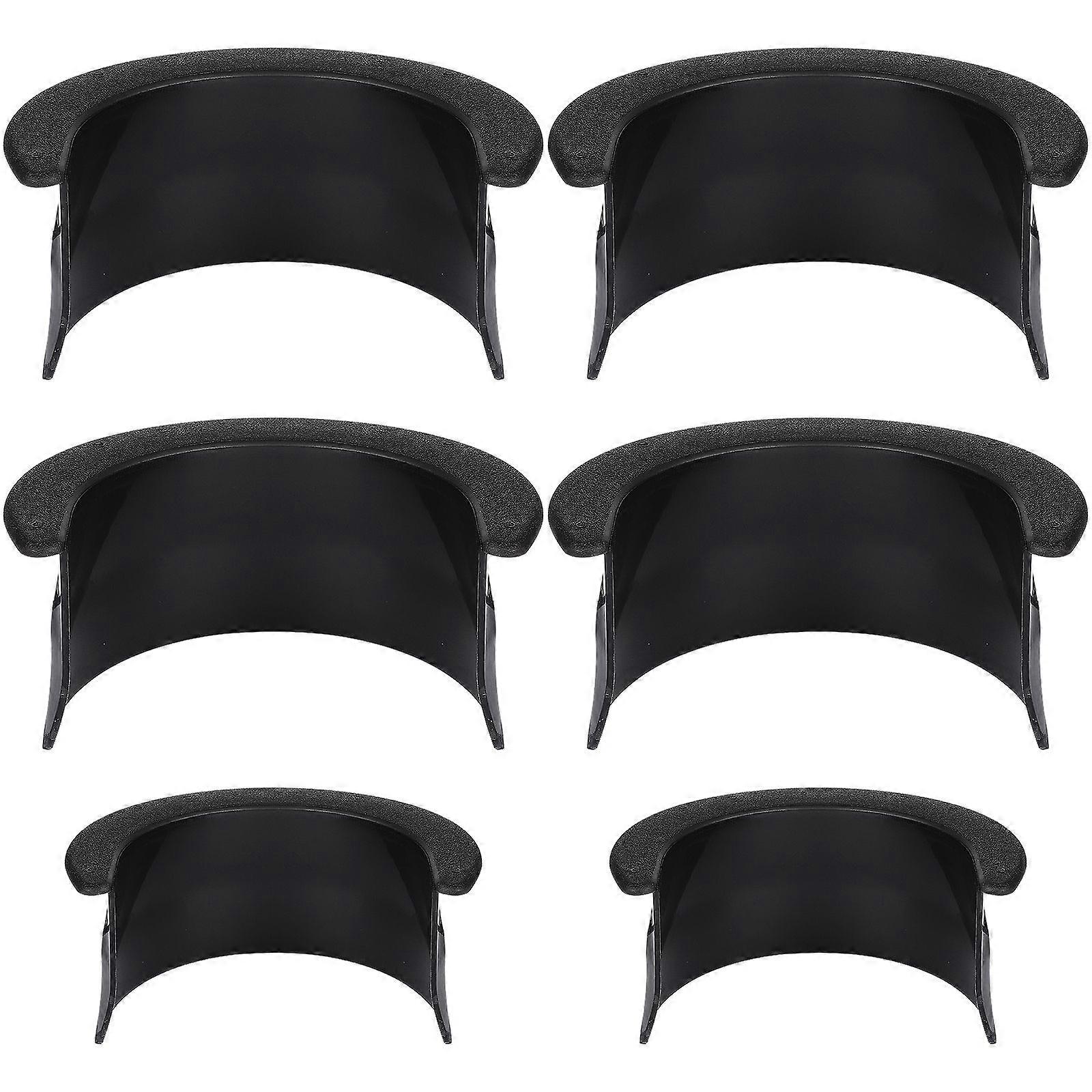 6PCS Plastic Billiards Table Pocket Liner for Pool Table Bar Home 4 Corner 2 Side Black