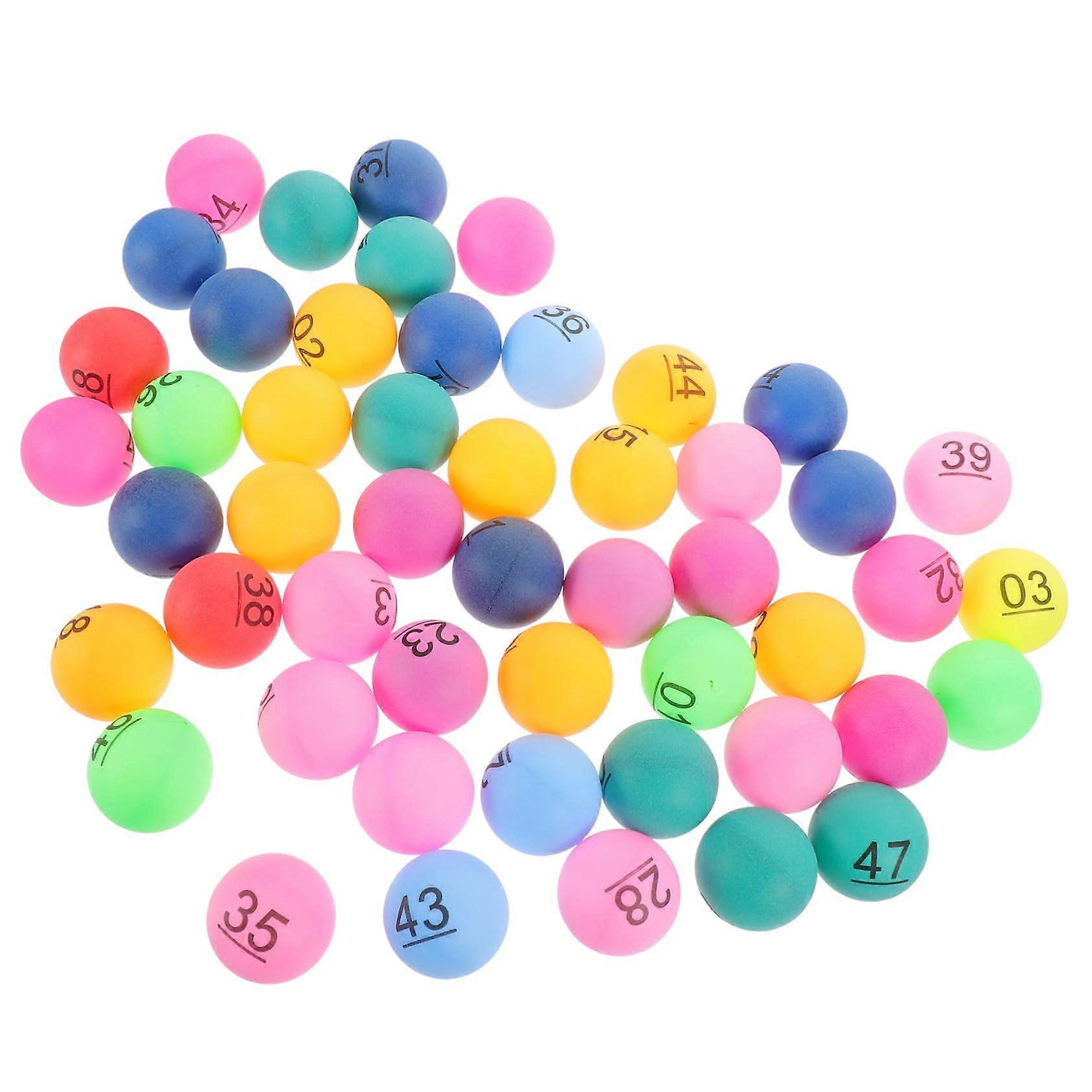 Lottery Balls 50 Pieces Plastic Numbered Bingo Balls For Party Games Raffles And Leisure Activities