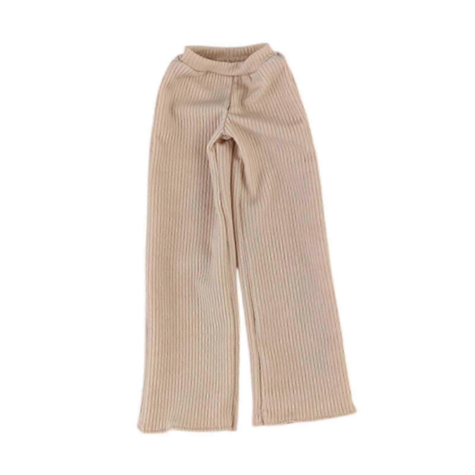 Calças Casuais Soltas em Escala 1:6 para Figuras de Ação de 12 polegadas - Branco