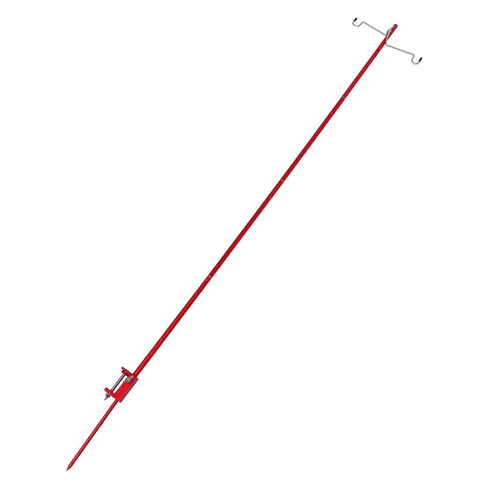 Metal Lamp Holders Adjustable Length Lightweight Detachable Hiking Camping Style Red 153X1CM 1Set