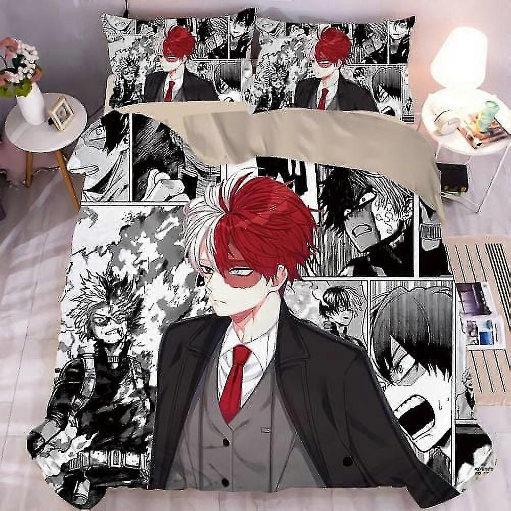 My Hero Academia Inspired Bedding Set - 1 Duvet Cover and 2 Pillowcases with 3D Design