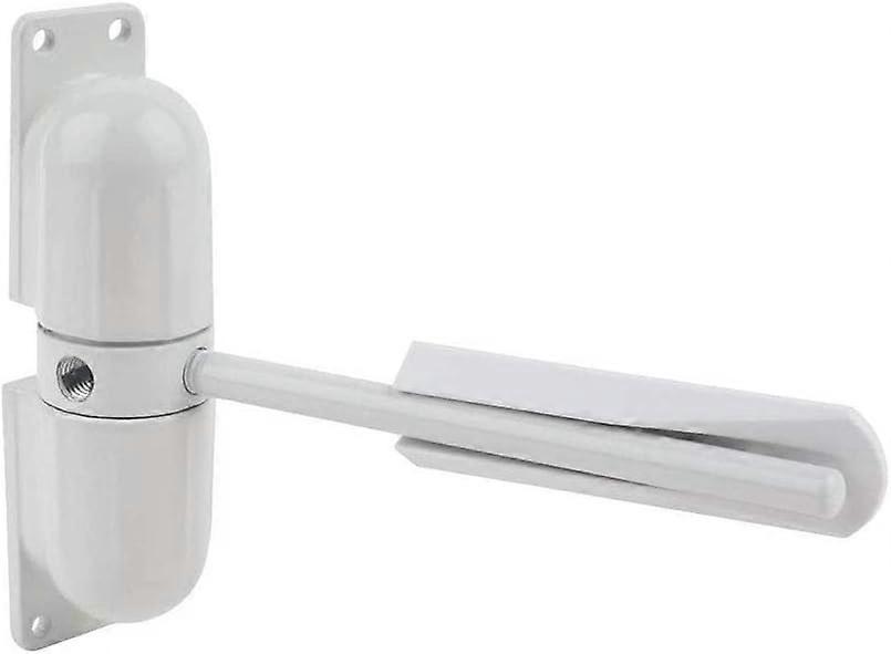 Door Closer, Mini Gate and Screen Door Closer, Surface Mounted Automatic Adjustable Spring Loaded Door Closer (White)