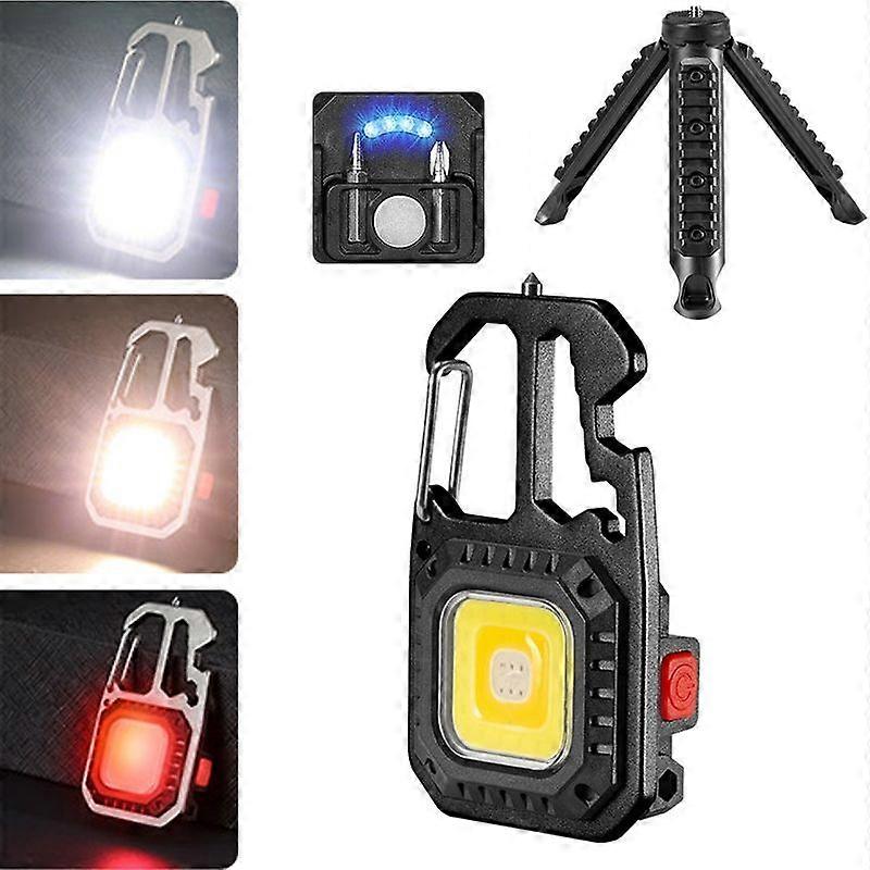 Mini Bright Light Portable Flashlight Black+Magnet+Bracket Black+Magnet+Bracket