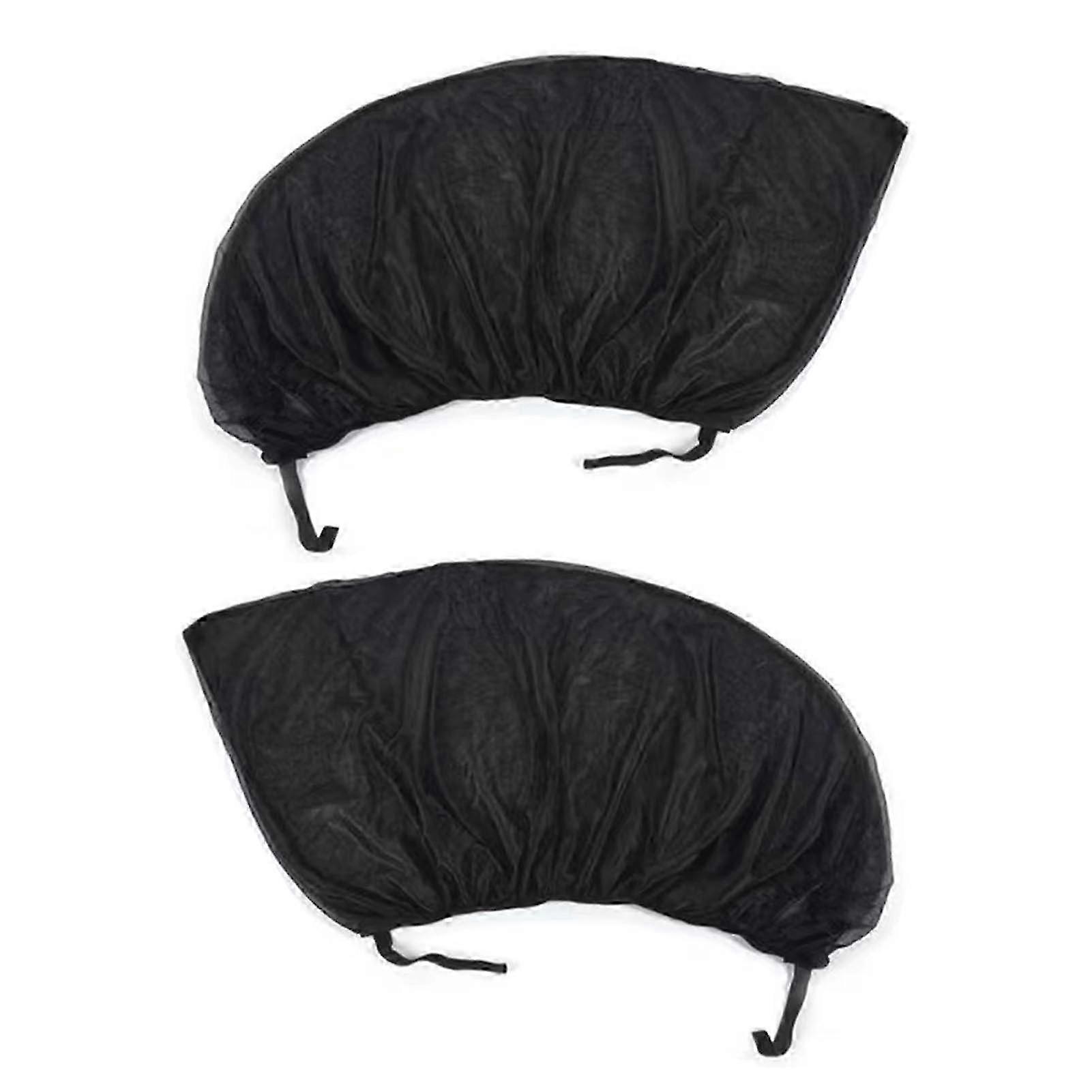 Pair of Car Sunshade Net Curtain Mosquito Net Window Black Mesh Side Window Sunscreen Cover
