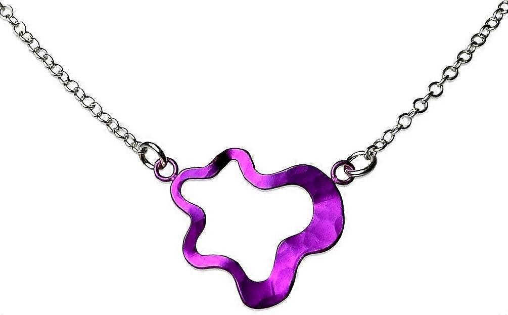 Ti2 Titanium Small Splat Necklace - Pink