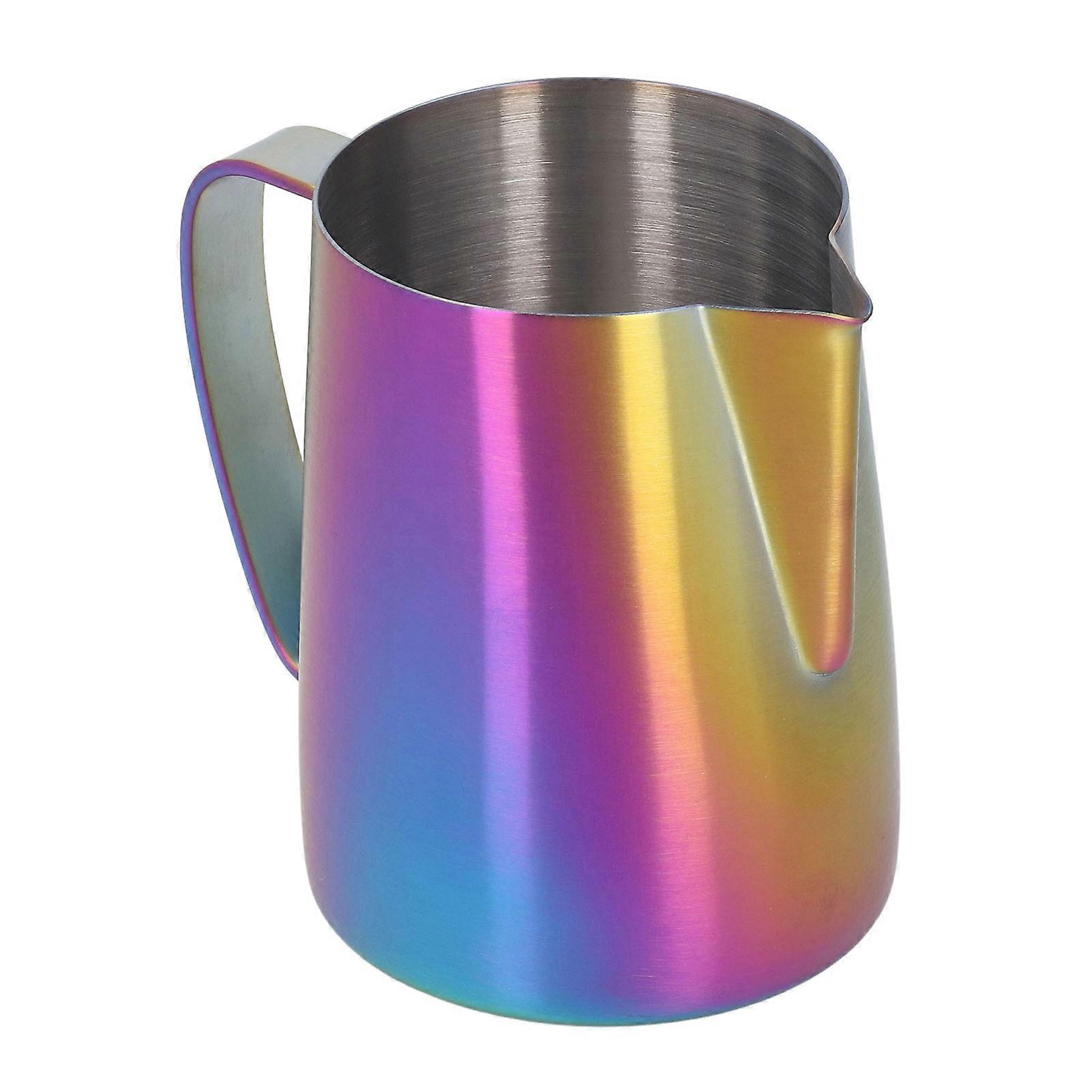 650ml 22oz Stainless Steel Milk Frothing Pitcher Colorful Coffee Steaming Pitcher 