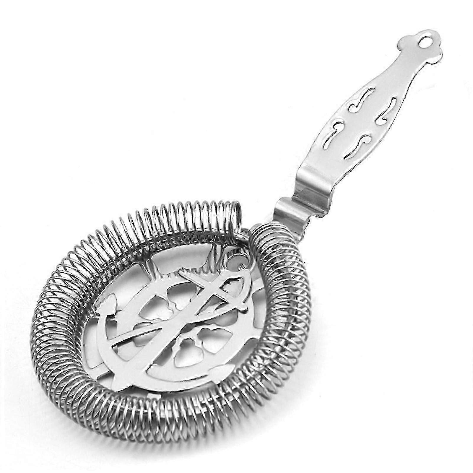 Cocktail Strainer, Stainless Steel Strainer for Bar Tools, Drink Strainer with High Density Spring for Professional Bartenders and Mixologis