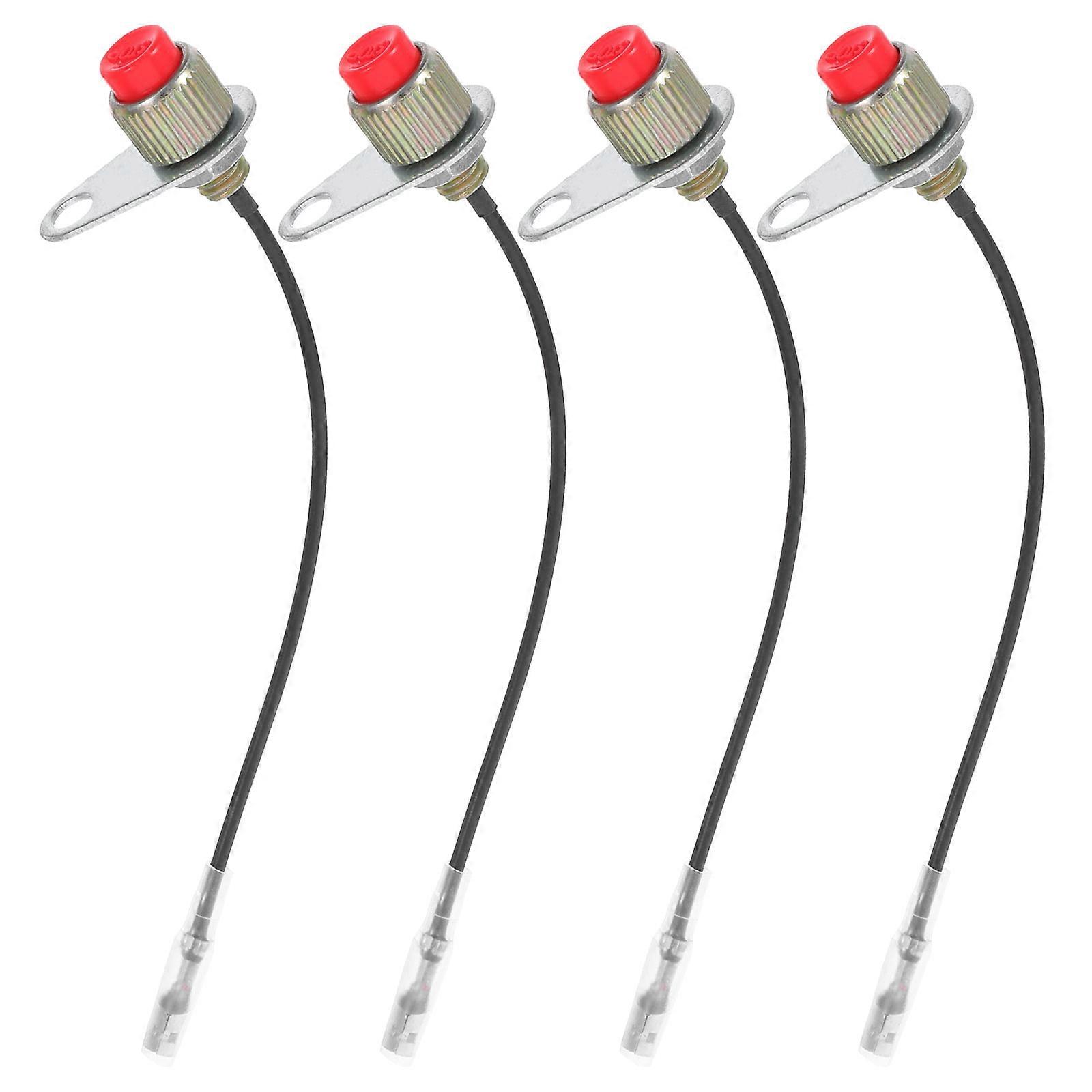 4PCS Lawn Mower Off Stop Switch Control for Gasoline Trimmers, Protective Kill Switch for Brush Cutters and Hedge Trimmers, Easy Installation
