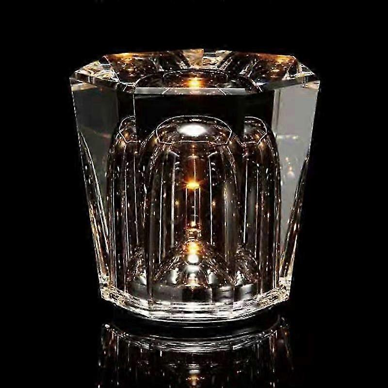 Creative Crystal Desk Lamp Rechargeable LED Atmosphere Light for Bar Restaurant Cafe