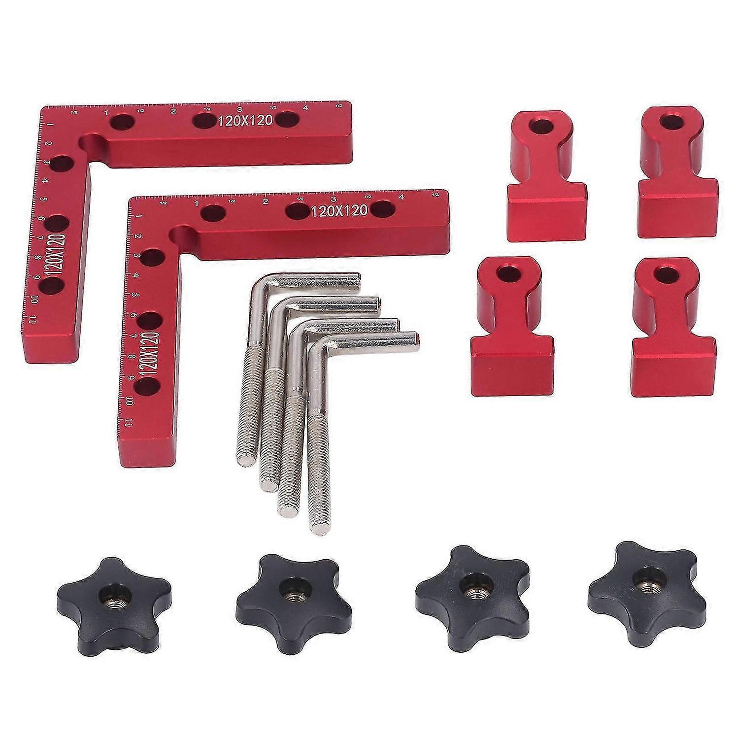 120mm Right Angle Positioning Ruler Woodworking Corner Clamping Square Tool Metric Inch Scale
