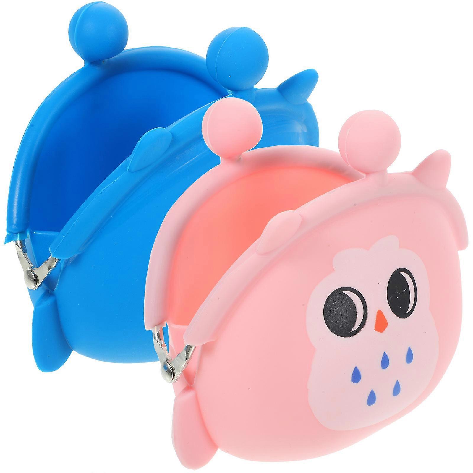 Cute Cartoon Owl Silicone Coin Purse for Women – Portable Mini Wallet for Coins, Earphones & Small Items – Easy Open Clasp – Practical & Compact