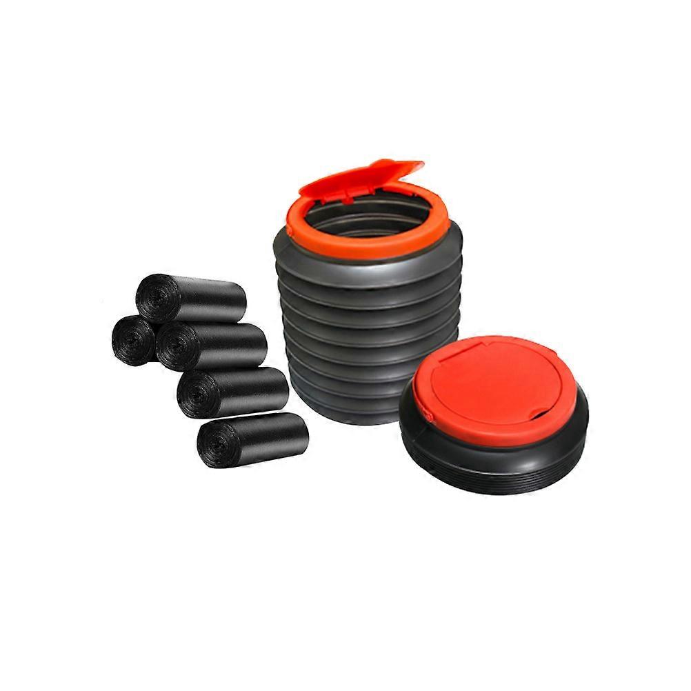 Portable Trash Container Telescopic Bucket Car Waste Bin Leakproof Practical 4L 1Pcs
