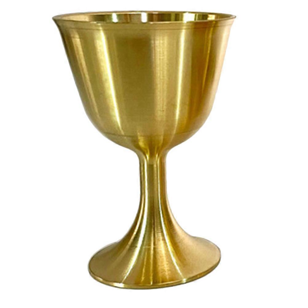 Golden Decorative Brass Cup for Tabletop Luxury Retro Style Display 4.5 Inches Tall