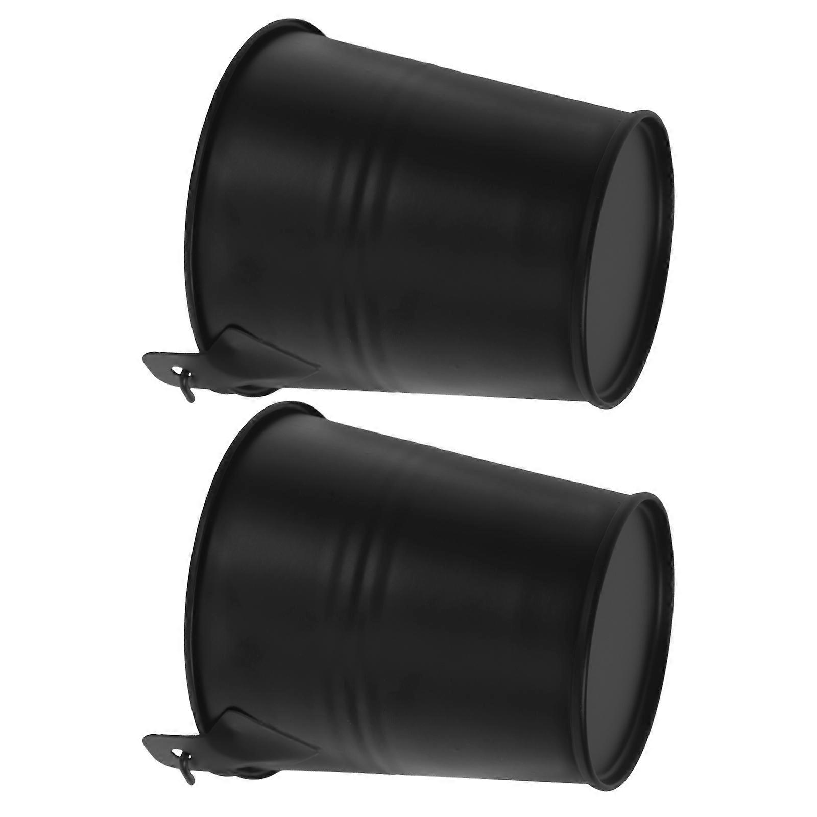 Grease Bucket Metal Barbecue Oil Bucket for Gardening Use 2Pcs Set
