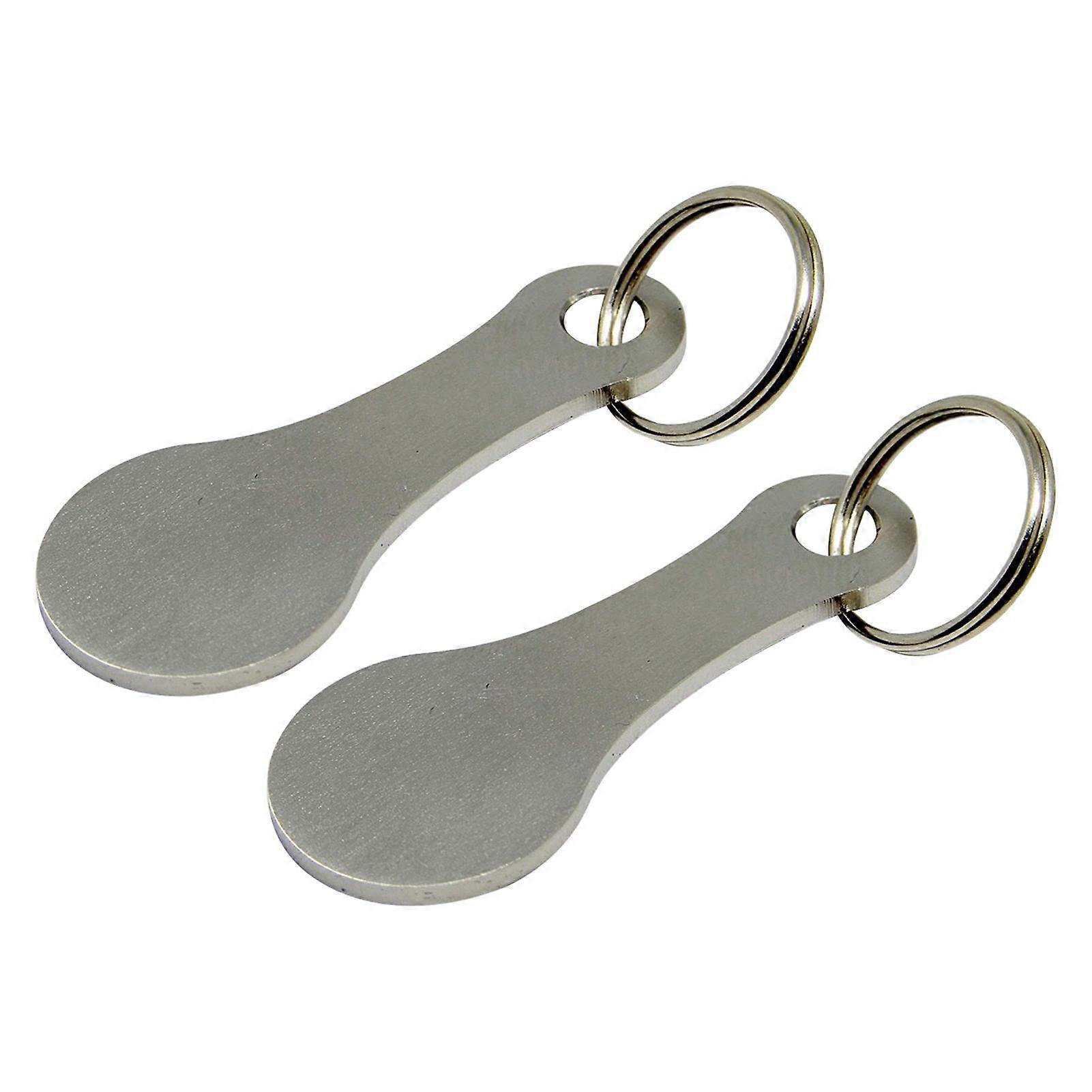 Shopping Cart Tokens - Reusable Trolley Coins, Durable Keyring To Unlock Cart, Me Silver, Compact Trolley Release Tool