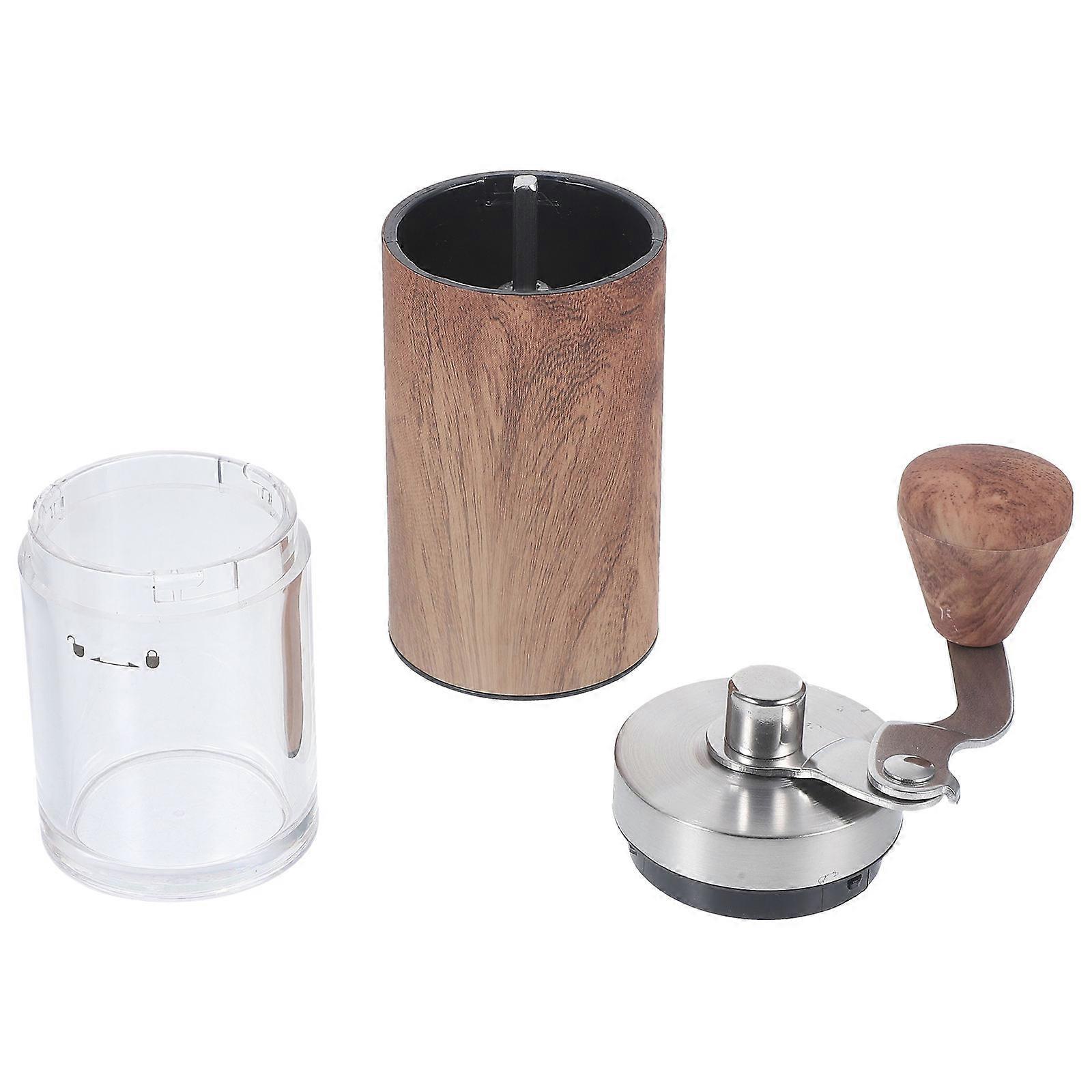 Handle Manual Coffee Grinder Abs Material Patterned Body For Restaurant 20.00X13.00X5.30cm 1Set
