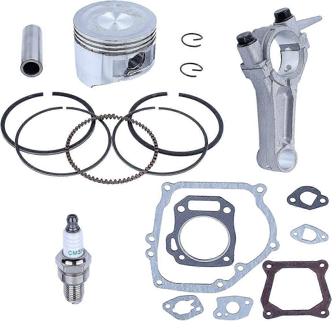 68mm Piston Ring Kit with Complete Connecting Rod Gasket Set for Honda GX160 5.5HP 4-Stroke Generator Engine