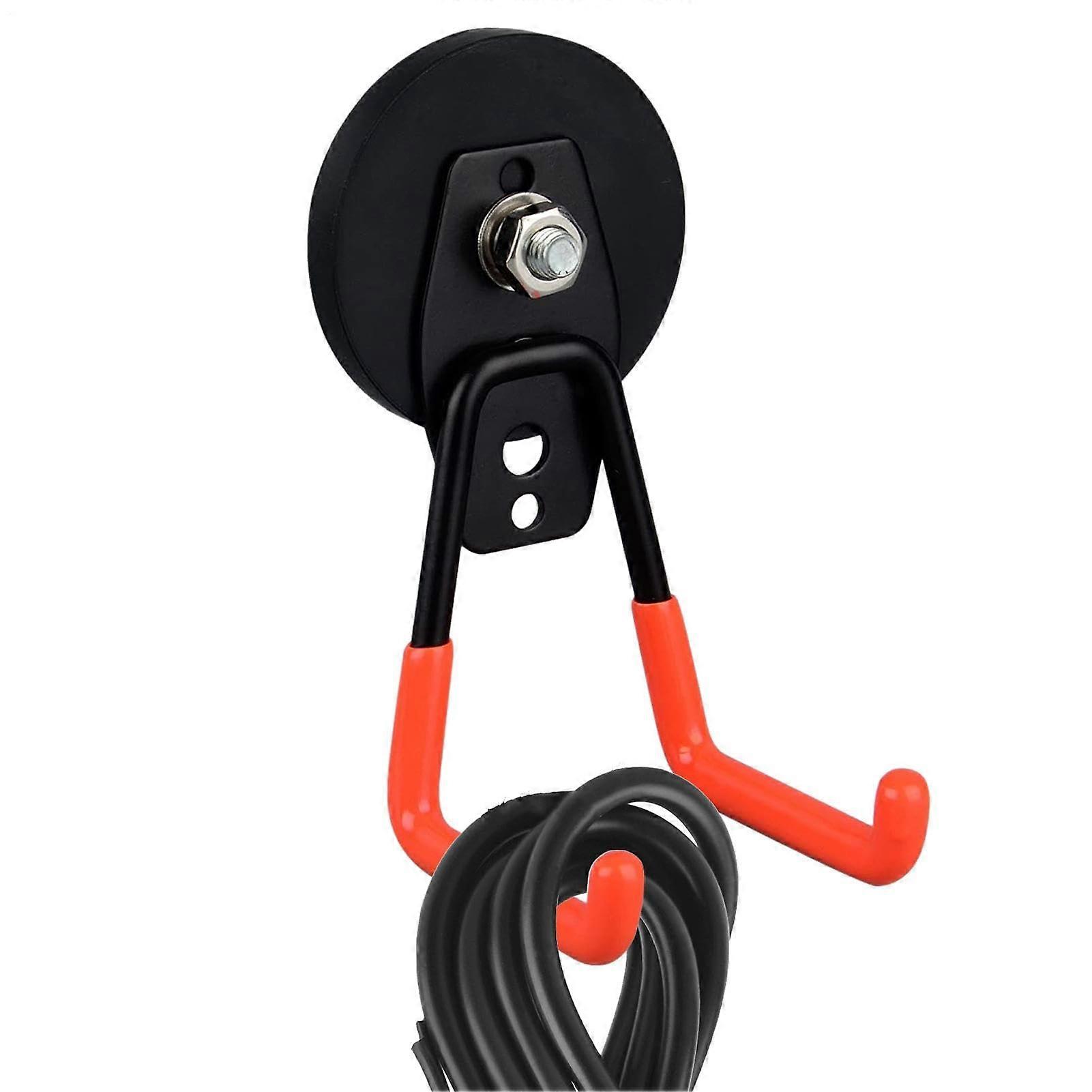 Wall Bracket for Garage Hooks – Magnetic Steel Tool Holder for Heavy Equipment, Wall Mount for Workshop and Home