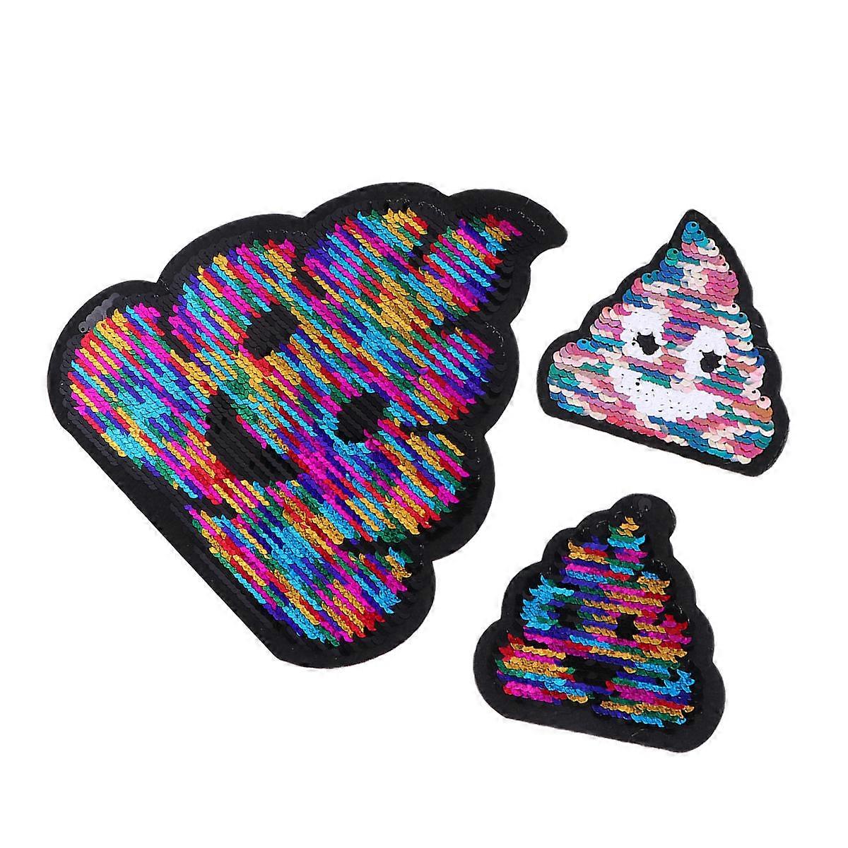 Clothing Patch Stickers 3Pcs Multi Color for DIY Use Cloth Stickers for Personal Style