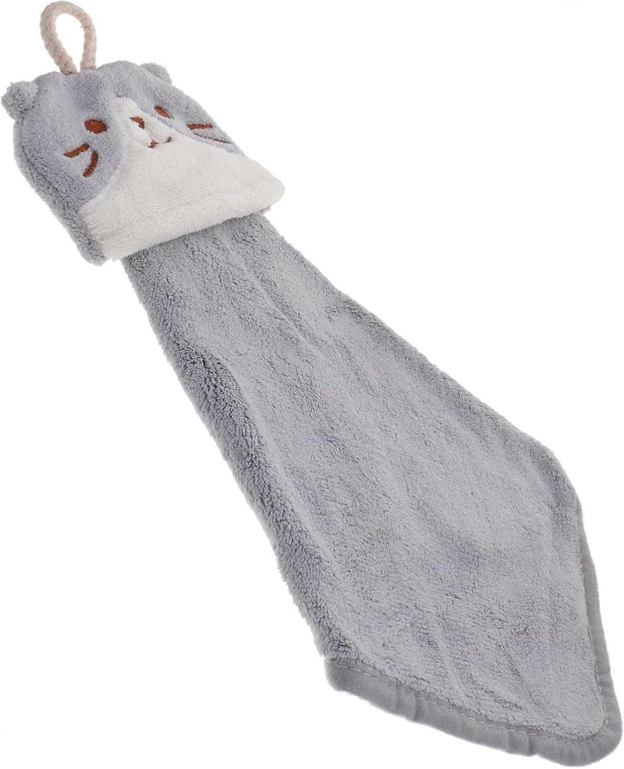 Soft Hand Towel with Hanging Loop, Absorbent Towel for Kitchen