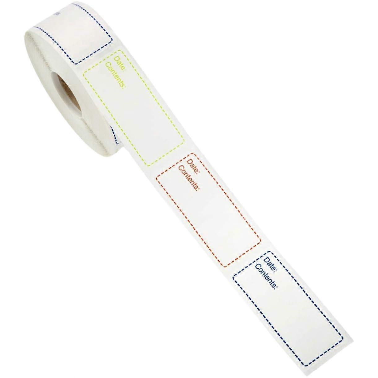 Date Label Stickers Roll, Blank Kitchen Labels for Freezer Storage, Removable Office Supplies, Copper Plate Stickers