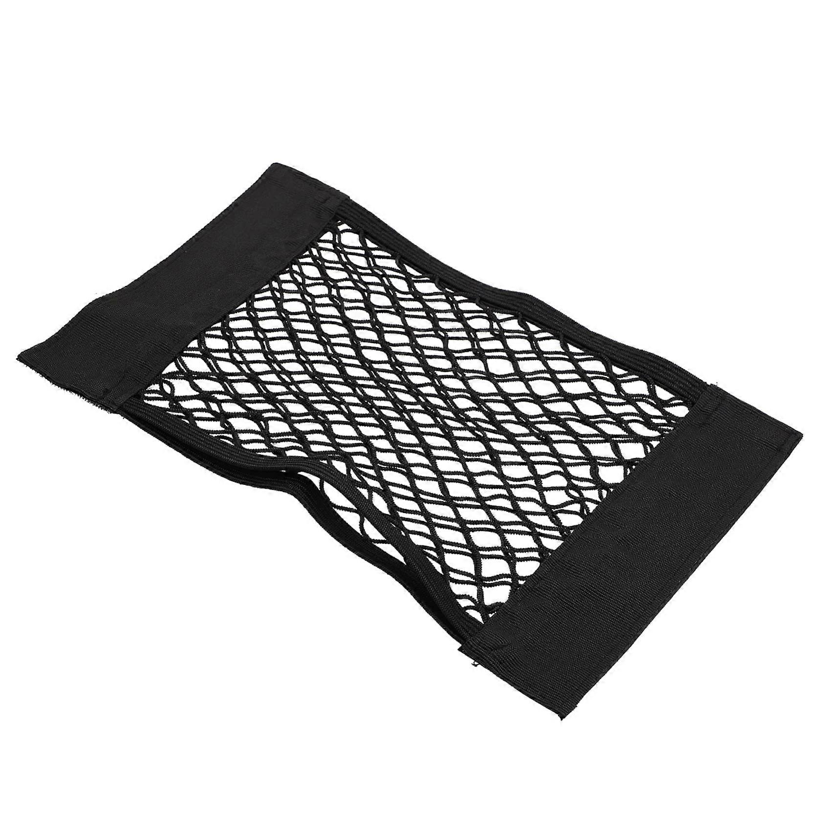 2 Pieces Car Storage Net Trunk Organizer with Elastic Mesh Pockets for Phones, Cards, and Small Items for SUVs and Sedans