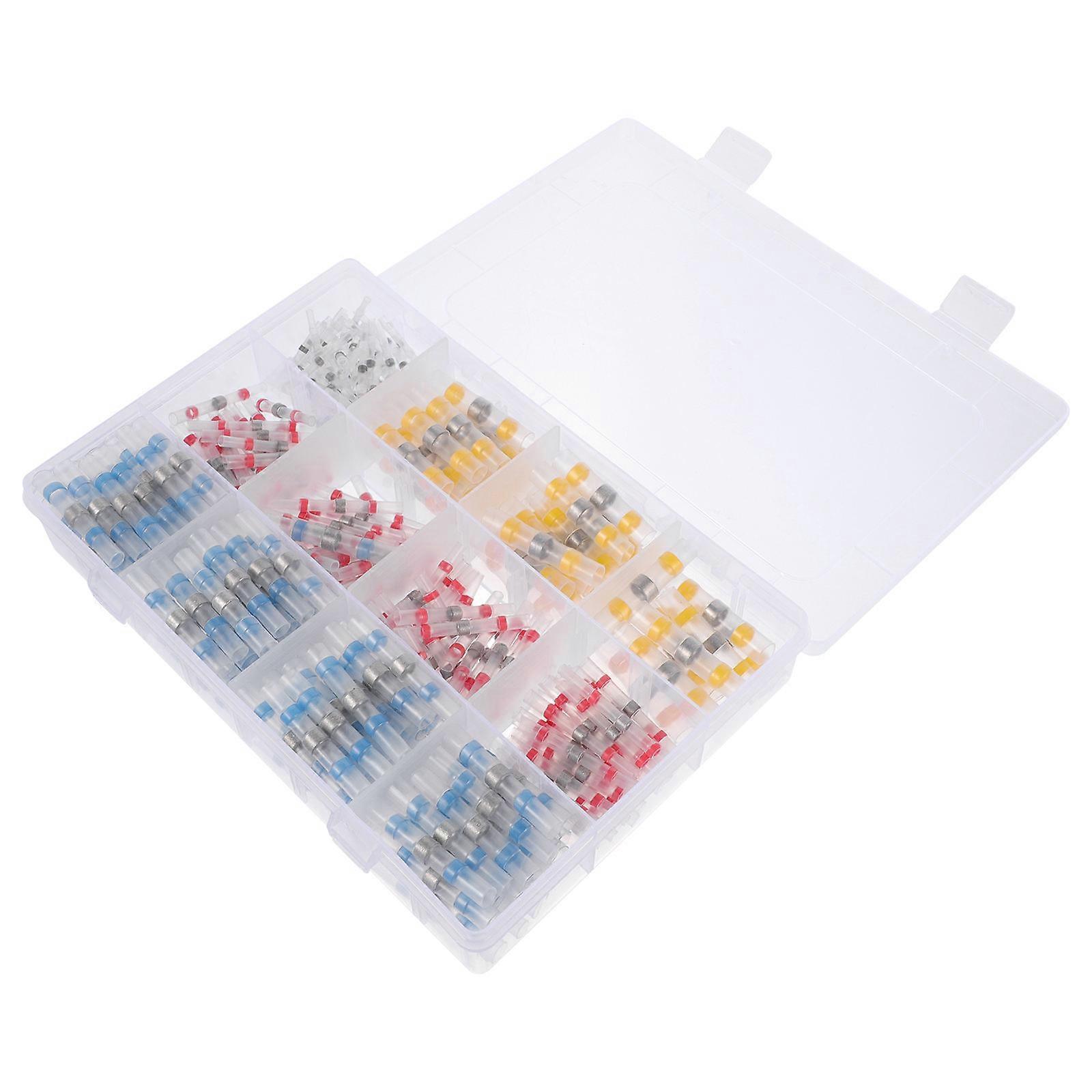Heat Shrink Butt Splice Connectors 350pcs Insulated Solder Seal Wire Terminals for Automotive Applications