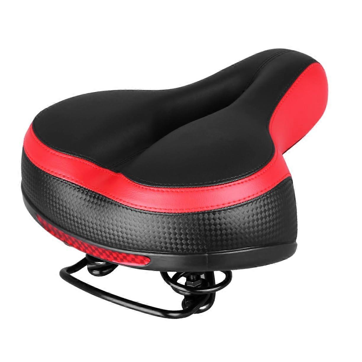Yansıtıcı Bisiklet Eyer Şok Emici Dağ Bisikleti Koltuk Süspansiyonu Rahat Eyer Kırmızı Ergonomik Spor Minderi Bisiklet için Koltuk Minderi