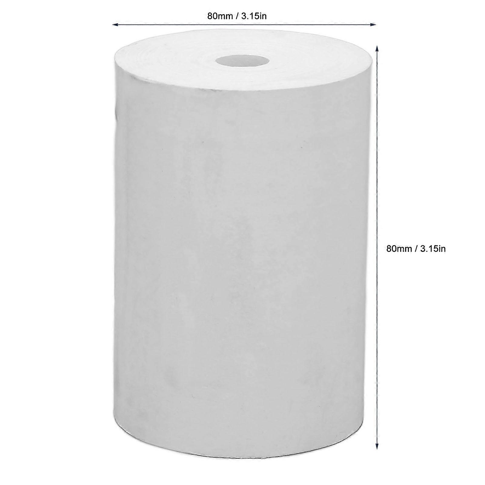 10 Rolls Thermal Printing Paper 80mm Clear Smoothing Dustproof Lightweight Receipt Thermal Paper for Replacement Small Tube Core