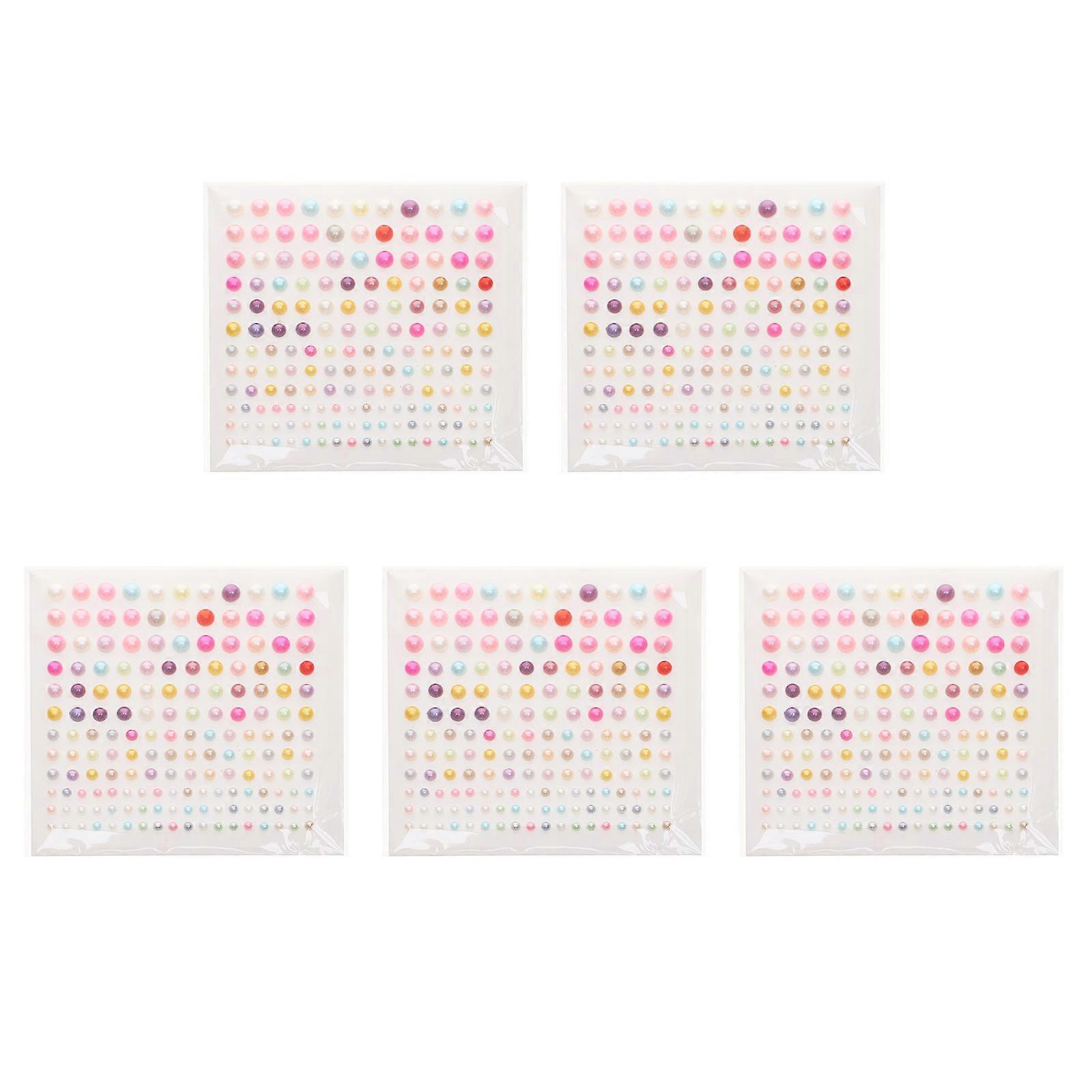 ラインストーンステッカーDIYプロジェクト電話ケースの装飾プラスチック素材クリエイティブデザイン0.5X0.5Cm 5シート