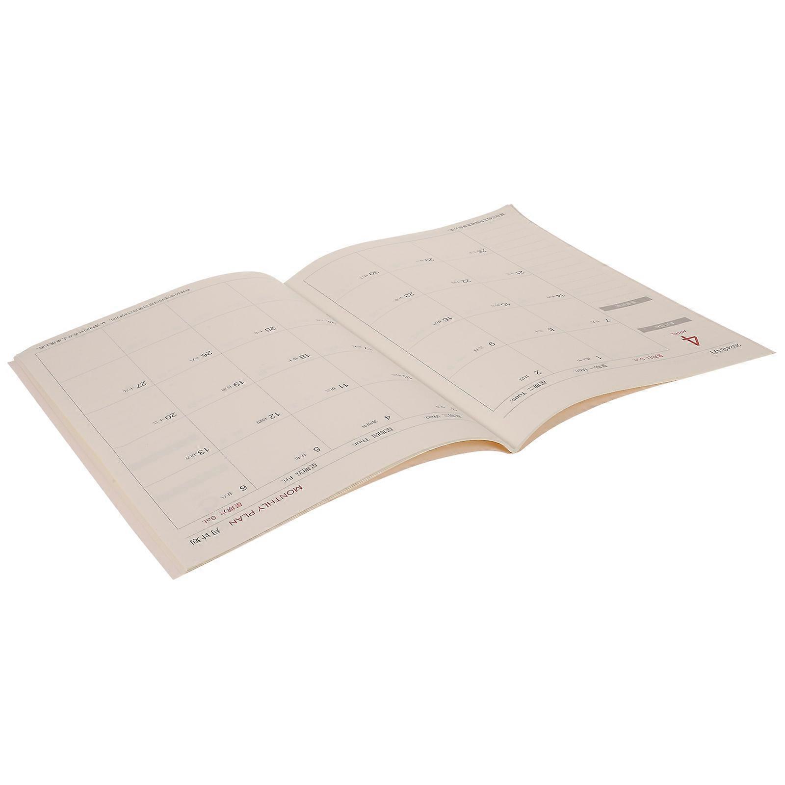 Organiser Notebook Daily Agenda Book Student Planner July 2023 - December 2024 Office Use Pink 25.5x19x0.4cm Scheduling 1Pcs
