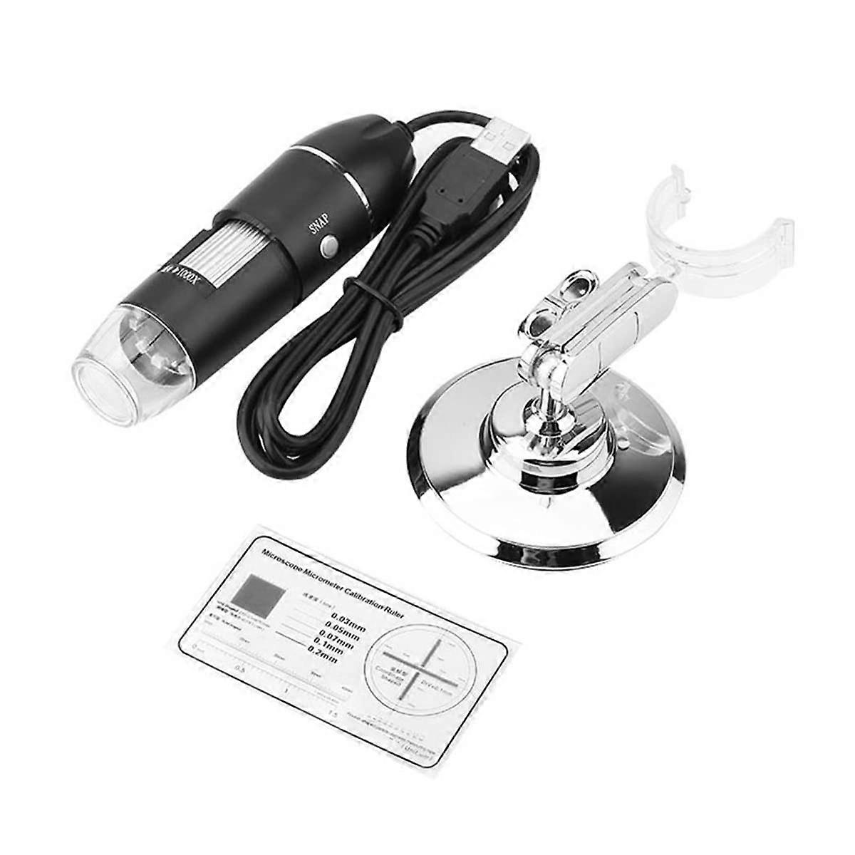 LED Microscope 5.0x500x 0.3MP USB Magnifier with Stand