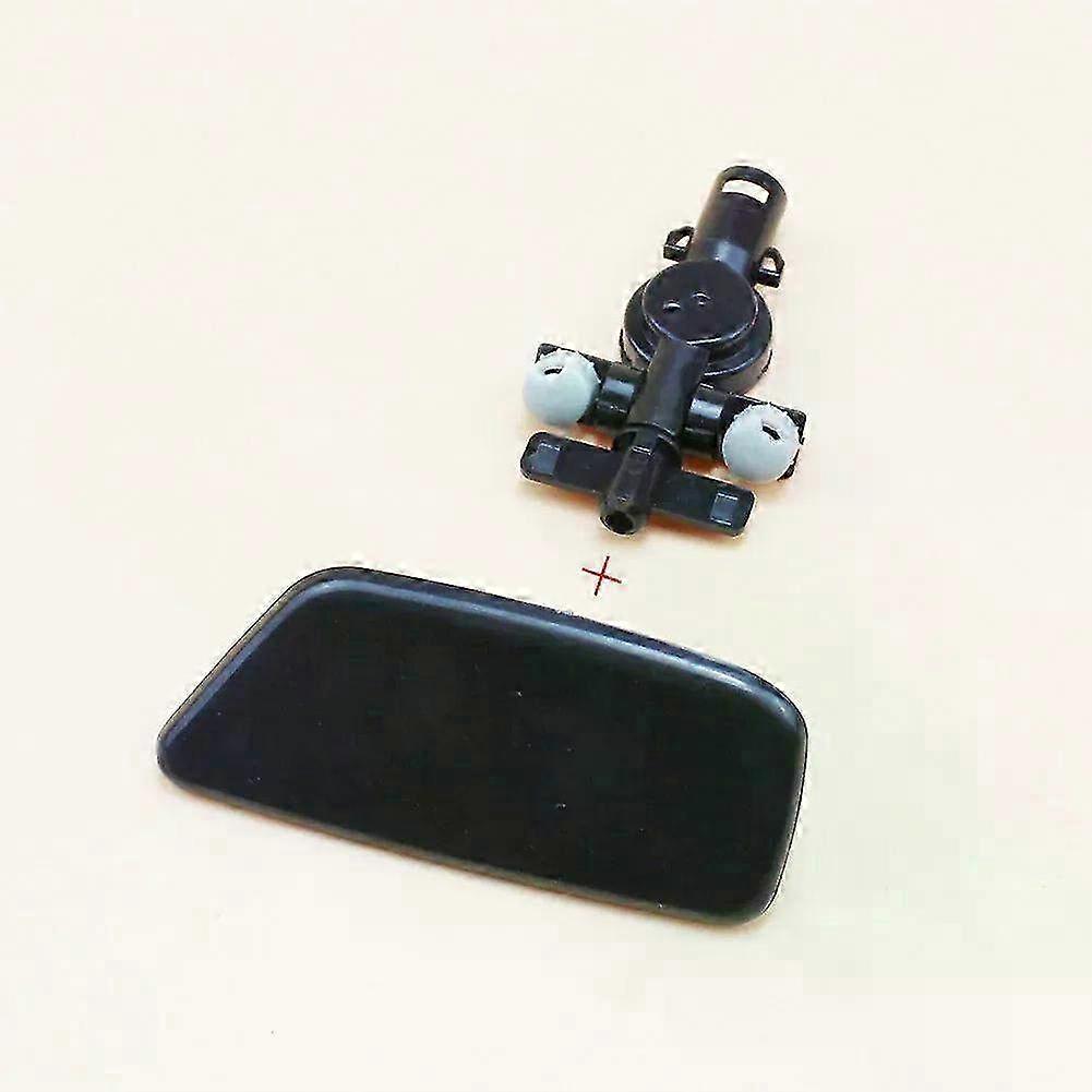 Front Bumper Headlight Spray Nozzle Cover with Holder for Subaru Forester 2009-2012, Headlamp Washer Nozzle Cap Replacement Part