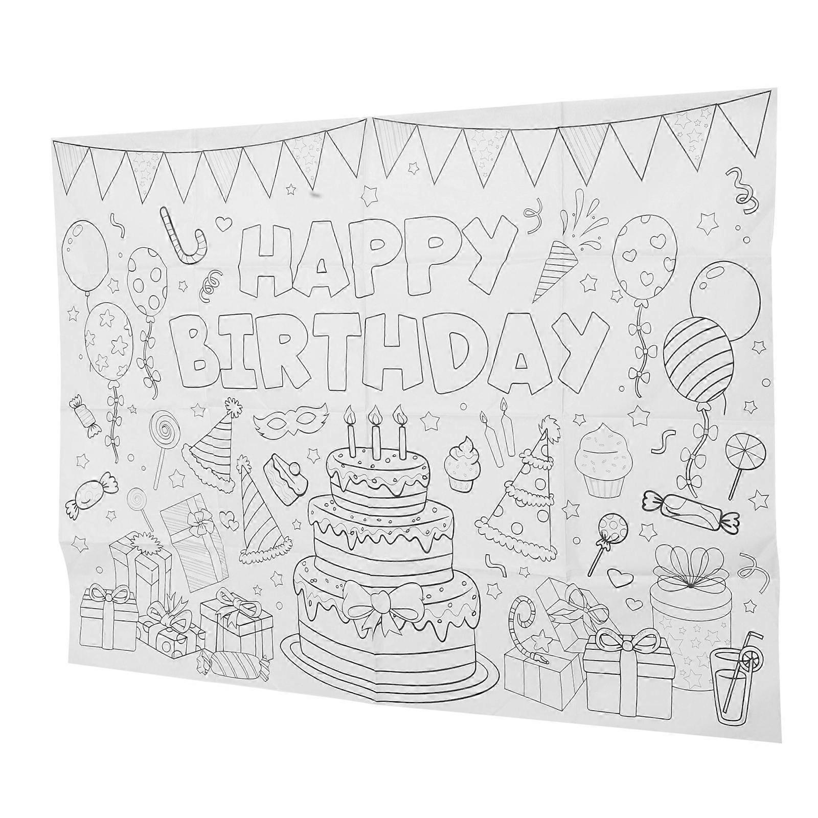 Birthday Decorations For Kids Large Paper Table Cover Rectangular Shape 1Set