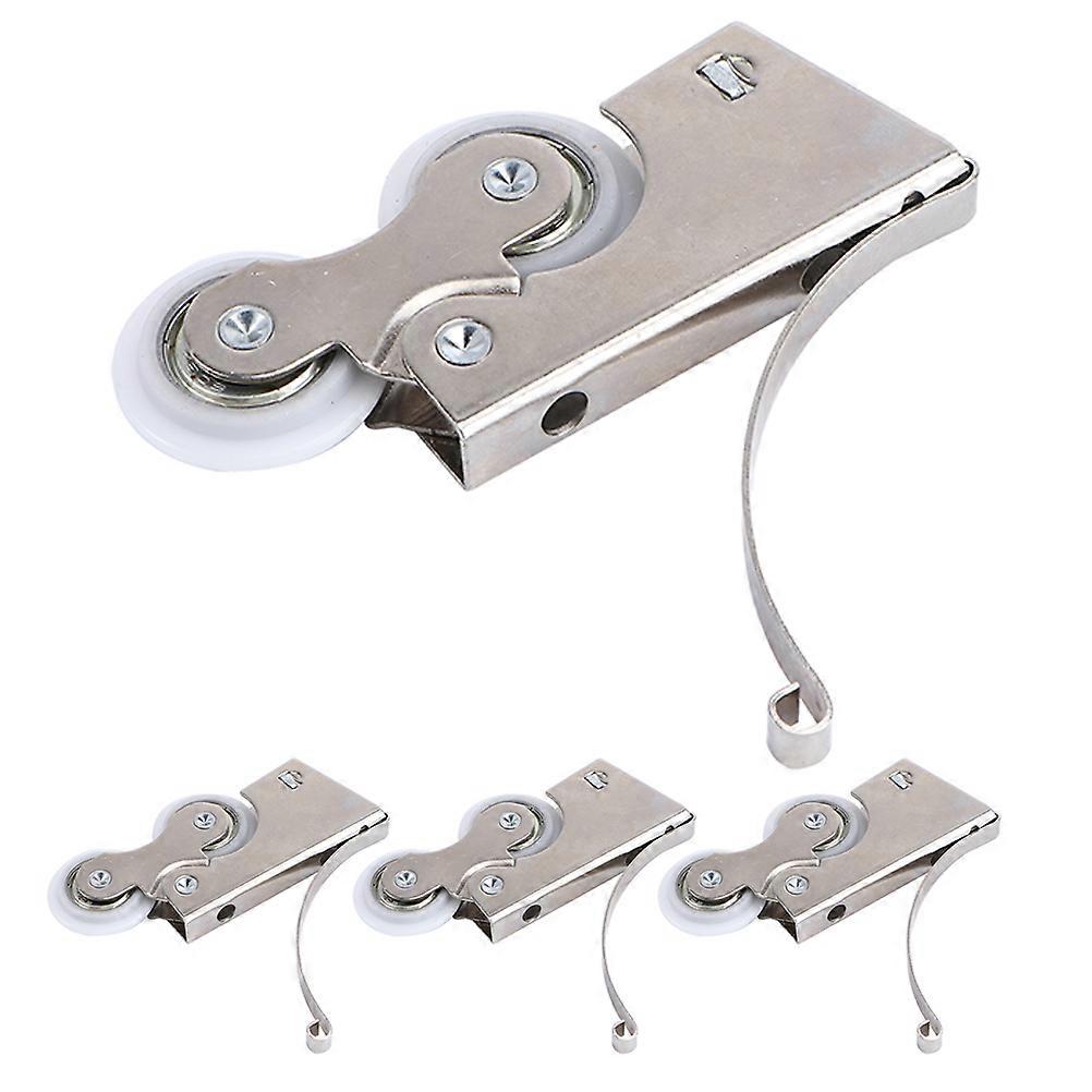 Glass Door Wheels Furniture Hardware Accessories Metal Simple Design Mute Effect 4 Sets