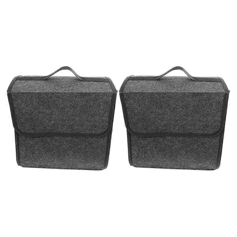 Foldable Car Trunk Storage Box Durable Felt Vehicle Organizer for Efficient Space Utilization Stylish Compact Design for All Vehicles